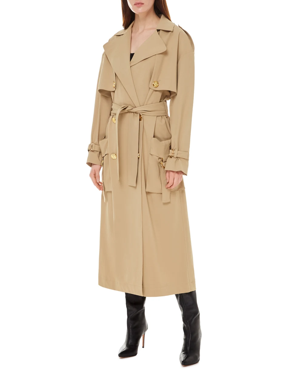 Тренч Balmain XF1TL030XB63, бежевый цвет • Купить в интернет-магазине Kameron