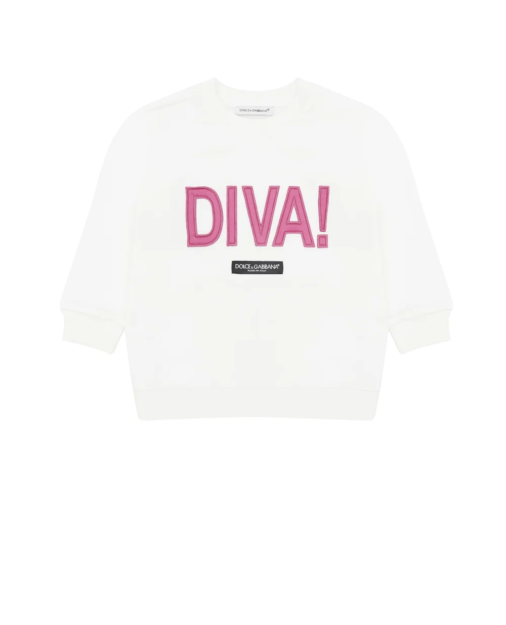Свитшот Dolce&Gabbana Kids L2JWM2-G7BGY, белый цвет • Купить в интернет-магазине Kameron