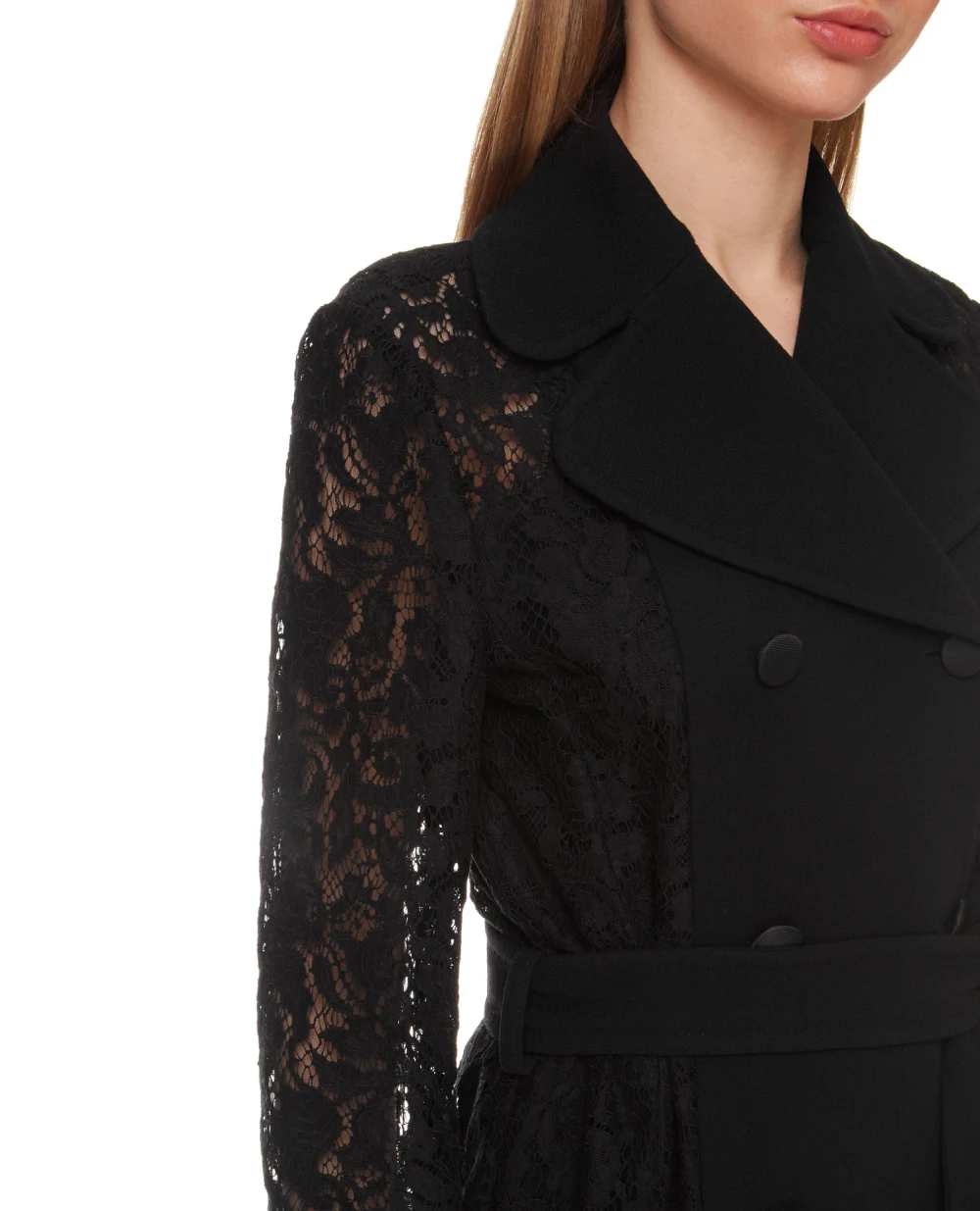 Кружевное пальто Dolce&Gabbana F0AD2T-HLMTB, черный цвет • Купить в интернет-магазине Kameron