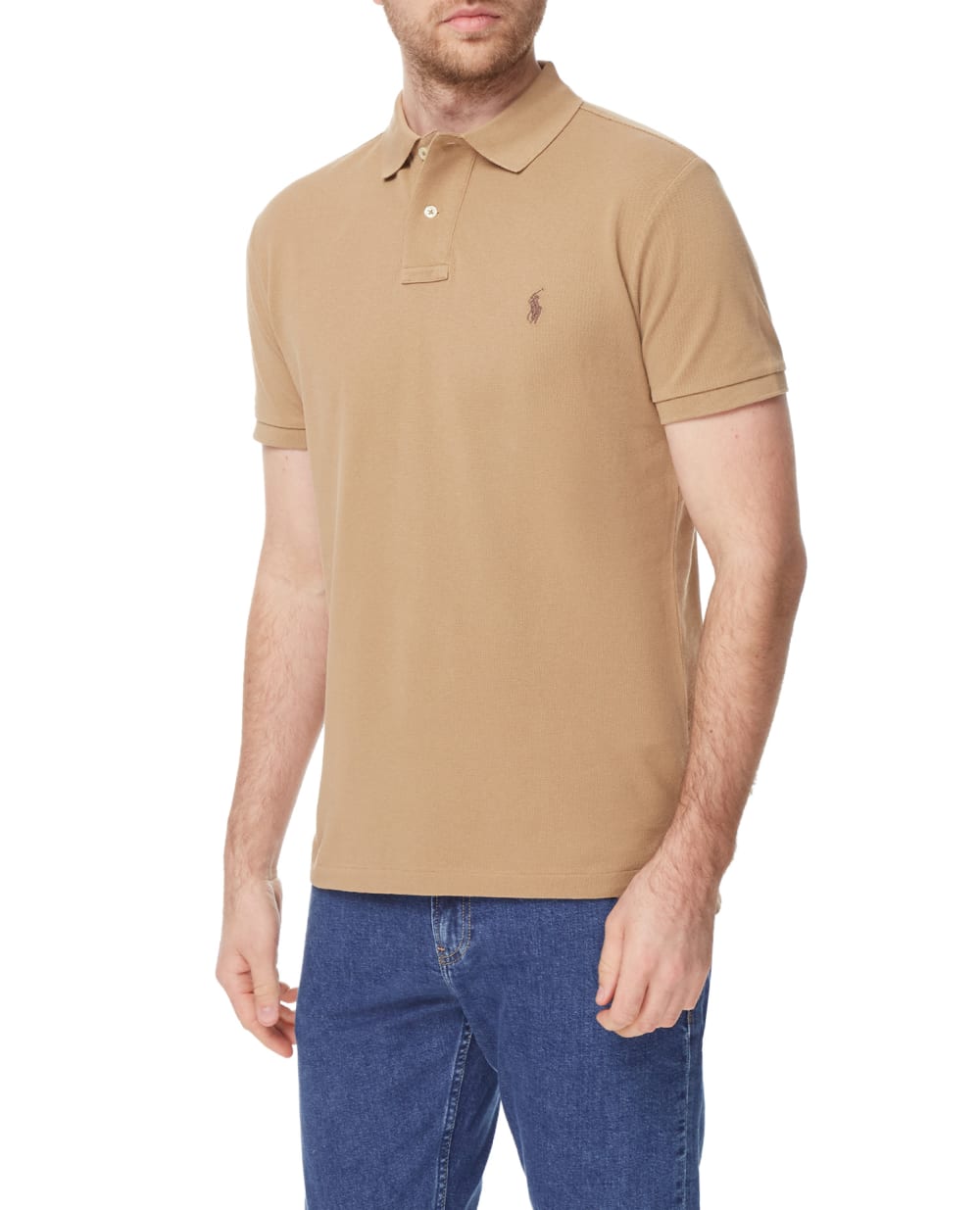 Поло Polo Ralph Lauren 710680784230, бежевый цвет • Купить в интернет-магазине Kameron
