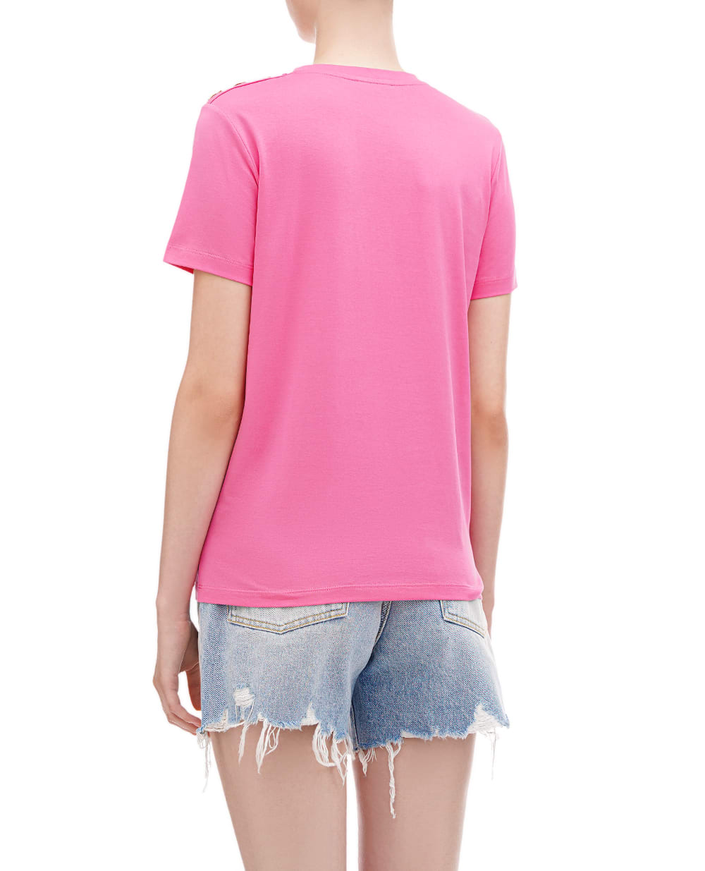 Футболка Balmain BF1EF005BB02, розовый цвет • Купить в интернет-магазине Kameron