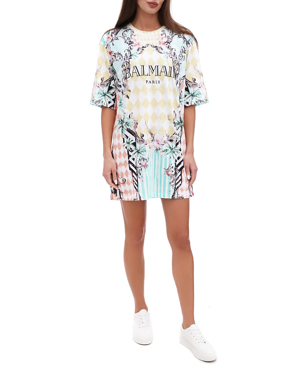 Футболка Balmain CF2R0110GD49, разноцветный цвет • Купить в интернет-магазине Kameron