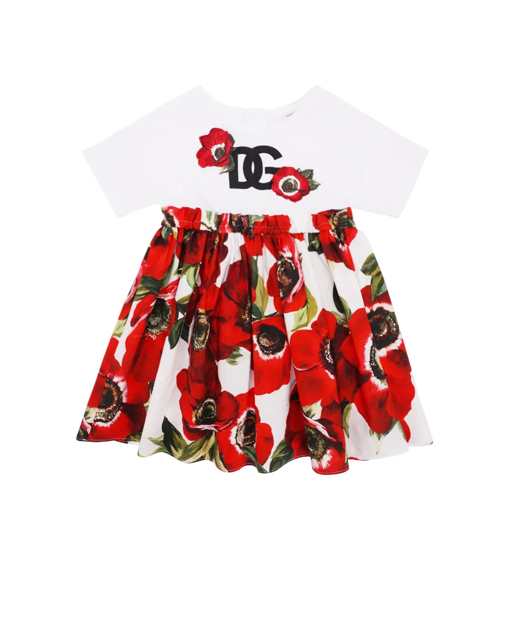Детское платье Dolce&Gabbana Kids L5JD8A-G7M2A-B, белый цвет • Купить в интернет-магазине Kameron