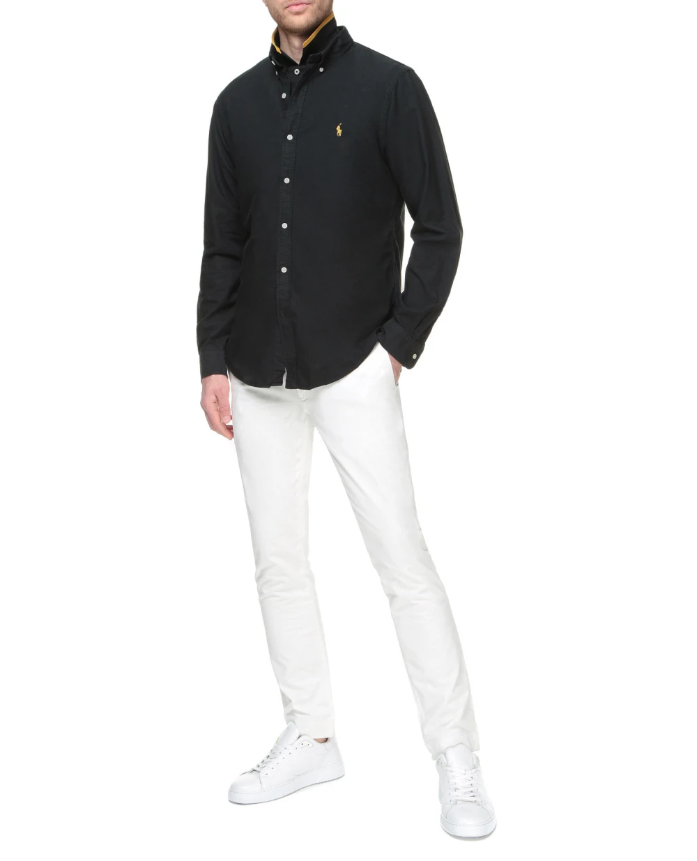 Рубашка Polo Ralph Lauren 710767828001, черный цвет • Купить в интернет-магазине Kameron