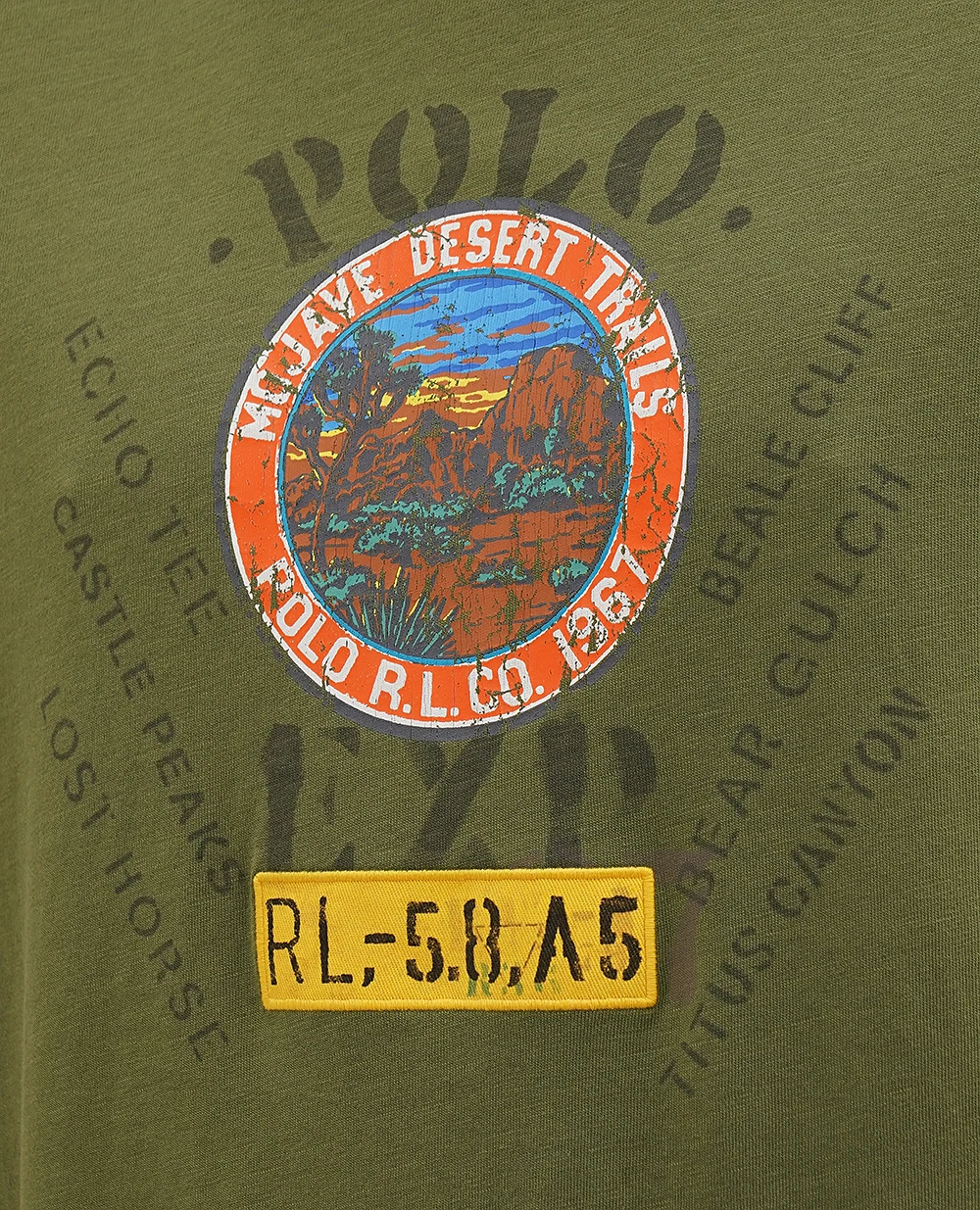 Футболка Polo Ralph Lauren 710890971001, зеленый цвет • Купить в интернет-магазине Kameron