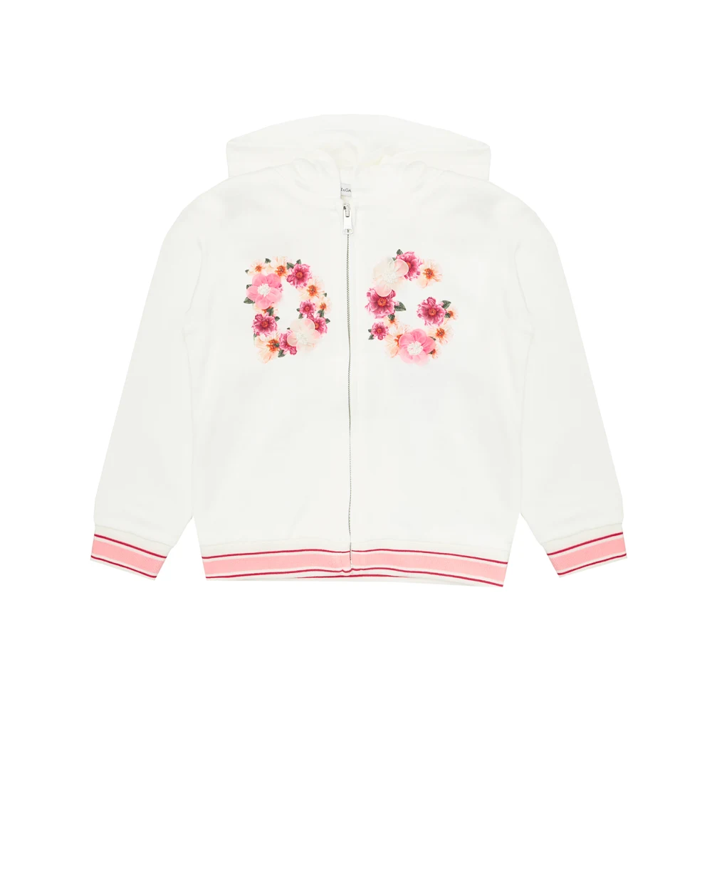 Худи Dolce&Gabbana Kids L2JWP1-G7YFB, белый цвет • Купить в интернет-магазине Kameron