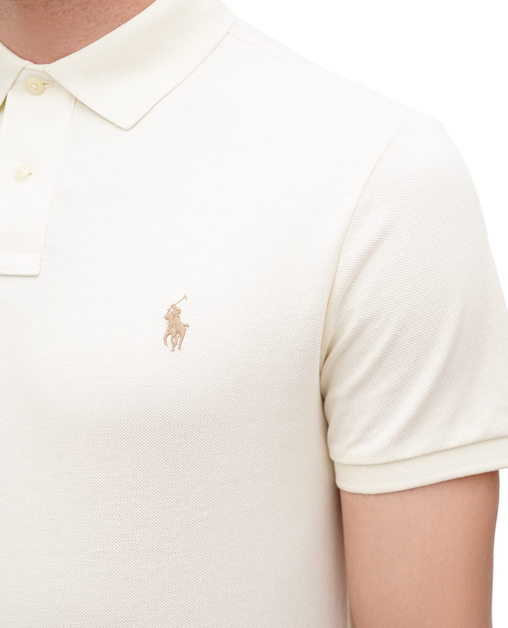 Поло Mesh Polo Ralph Lauren 710680784372, кремовый цвет • Купить в интернет-магазине Kameron