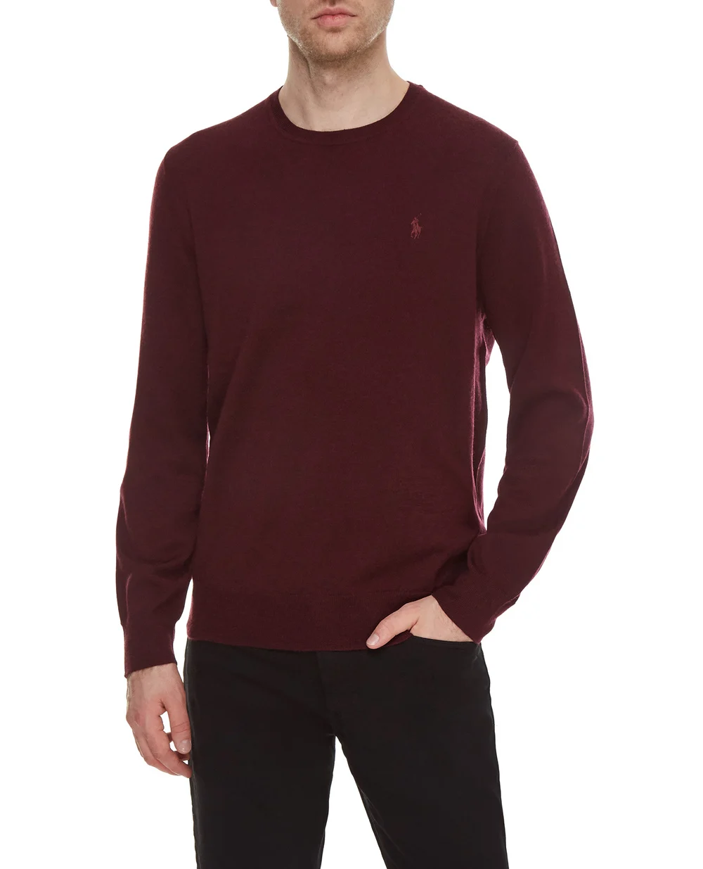 Шерстяной джемпер Polo Ralph Lauren 710714346023, бордовый цвет • Купить в интернет-магазине Kameron
