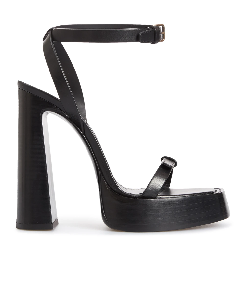 Кожаные босоножки Saint Laurent 731342-DWE00, черный цвет • Купить в интернет-магазине Kameron