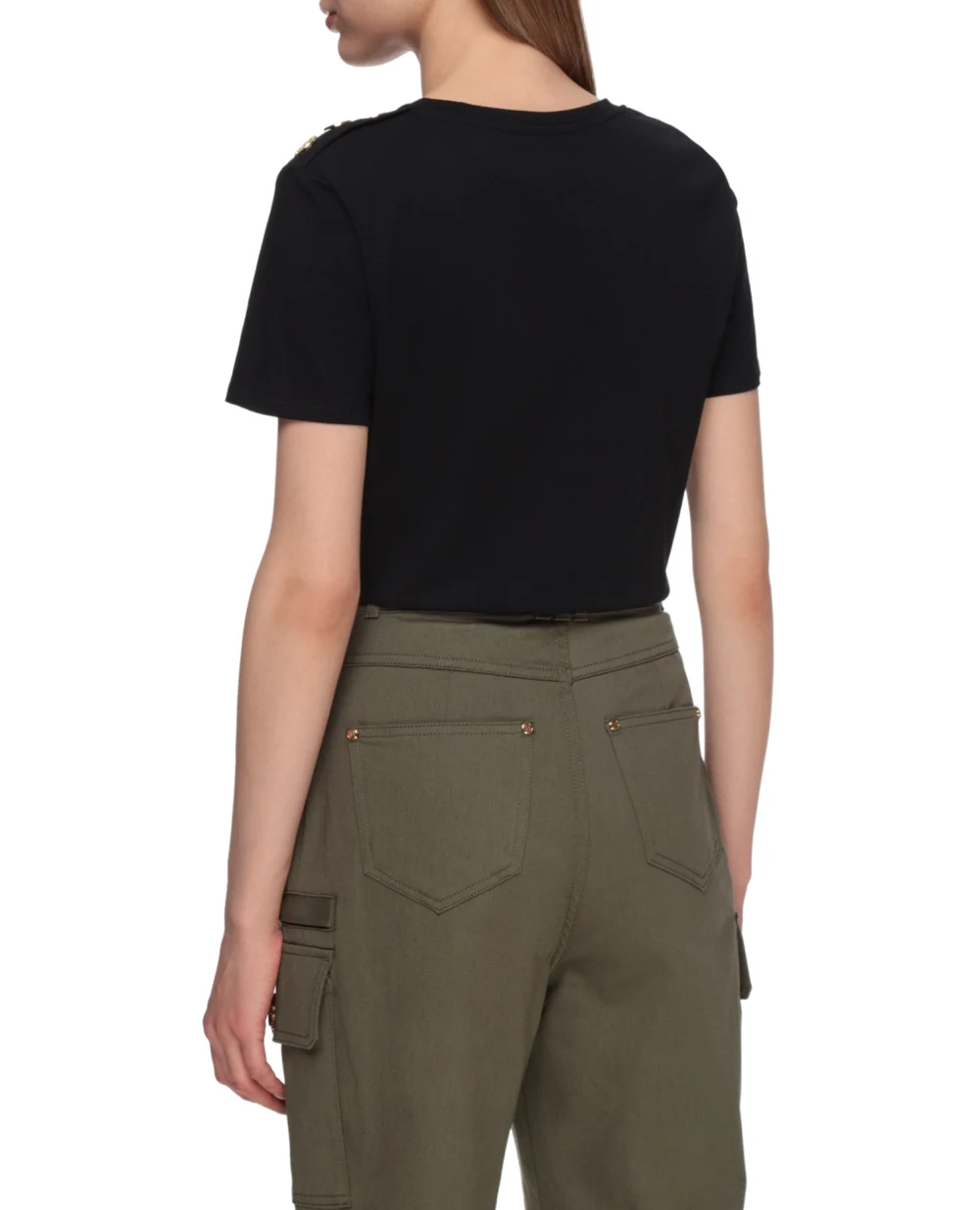 Футболка Balmain VF11350B001, черный цвет • Купить в интернет-магазине Kameron