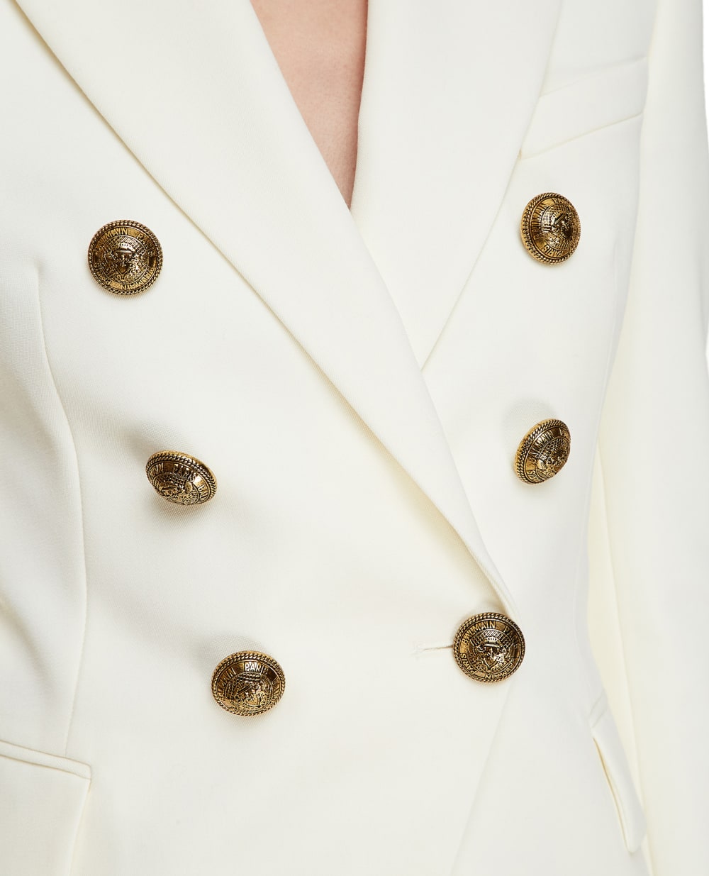 Шерстяной жакет Balmain UF17110167L, белый цвет • Купить в интернет-магазине Kameron