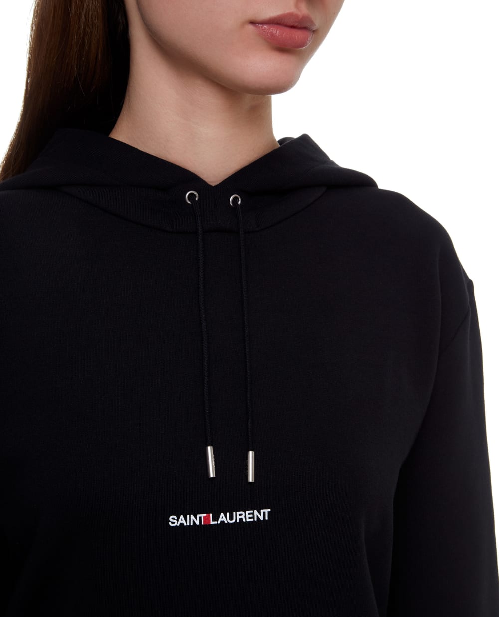 Худи Saint Laurent 464343-YB2EZ-, черный цвет • Купить в интернет-магазине Kameron
