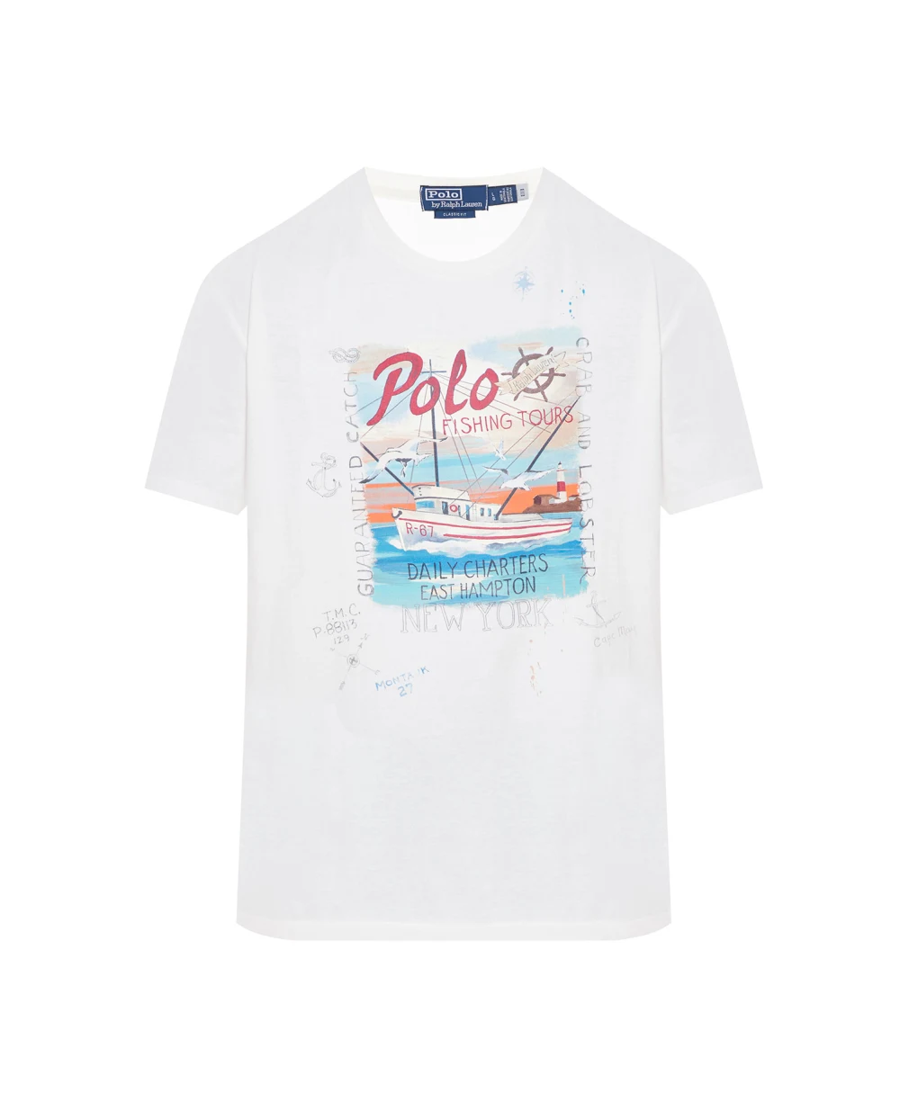 Футболка Polo Ralph Lauren 710909920001, белый цвет • Купить в интернет-магазине Kameron