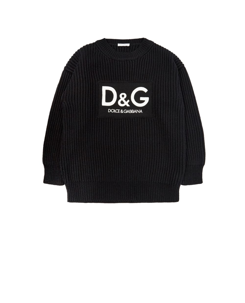 Шерстяной свитер Dolce&Gabbana Kids L5KWF5-JBVK3-B, черный цвет • Купить в интернет-магазине Kameron