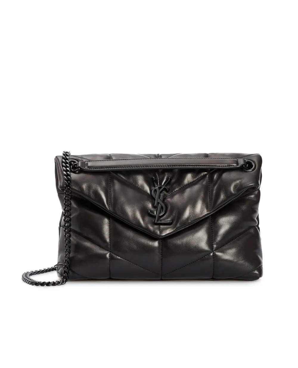 Кожаная сумка Loulou Puffe Saint Laurent 577476-1EL08, черный цвет • Купить в интернет-магазине Kameron