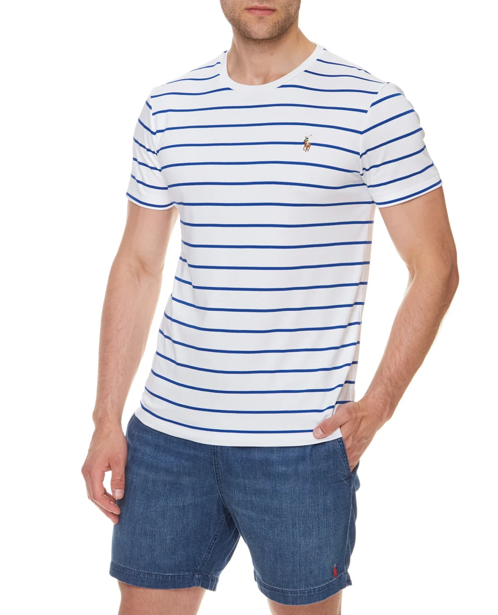 Футболка Polo Ralph Lauren 710829201002, белый цвет • Купить в интернет-магазине Kameron