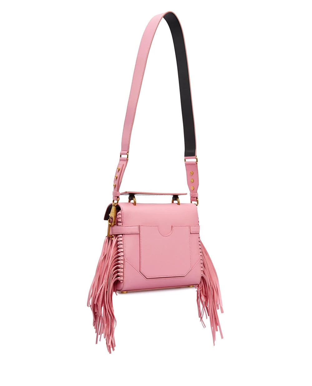 Кожаная сумка Balmain VN1S534LVPT, розовый цвет • Купить в интернет-магазине Kameron