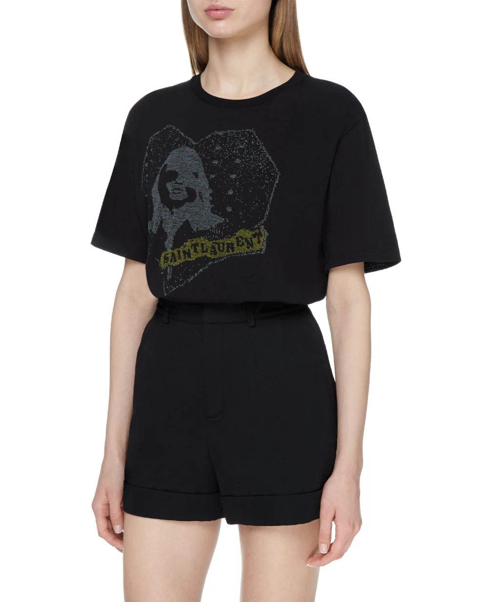 Футболка Saint Laurent 631192-YBUZ2, черный цвет • Купить в интернет-магазине Kameron