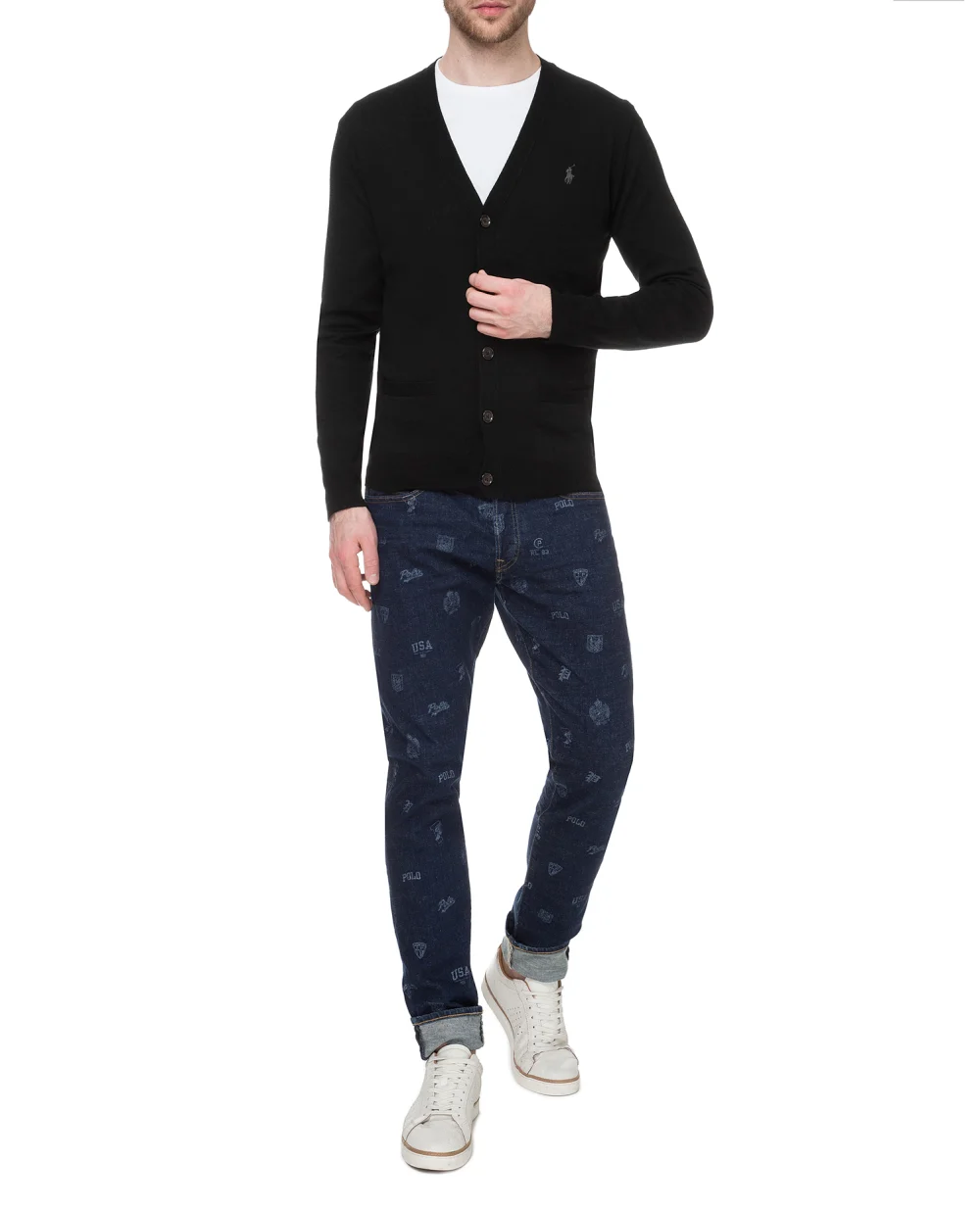 Шерстяной кардиган Polo Ralph Lauren 710763372001, черный цвет • Купить в интернет-магазине Kameron