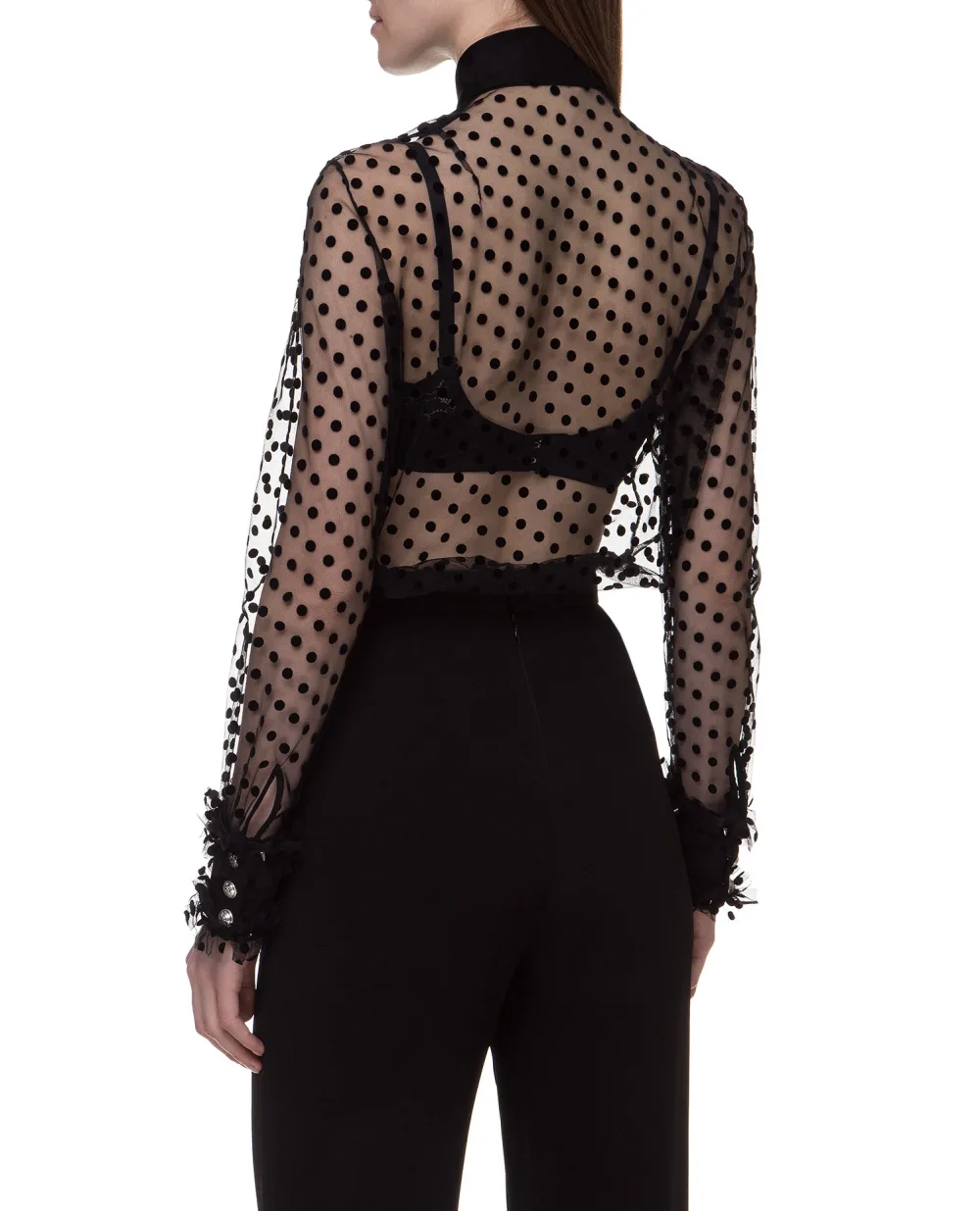 Блуза Balmain SF02885X279, черный цвет • Купить в интернет-магазине Kameron