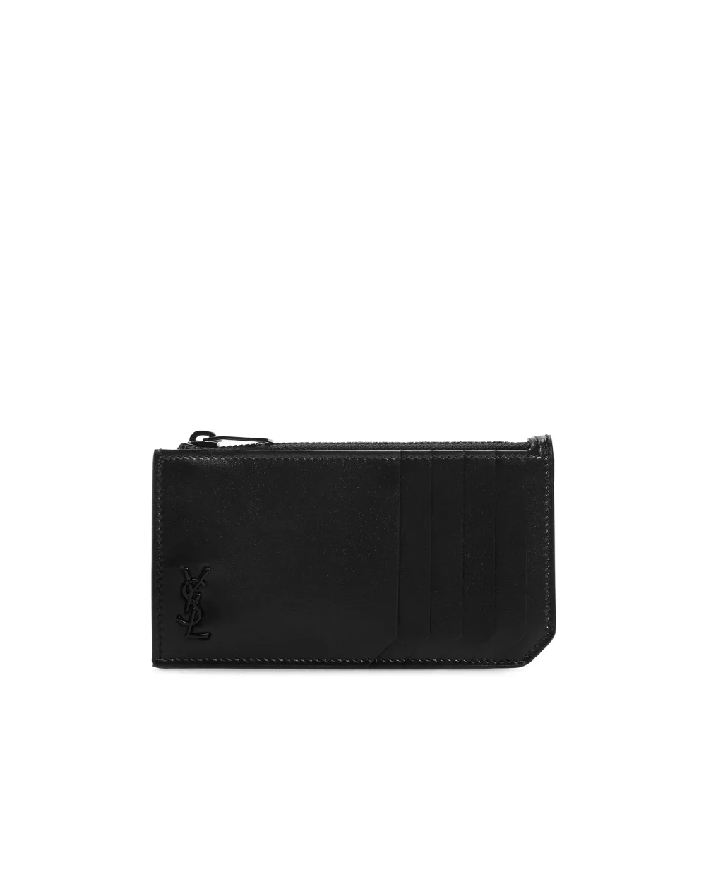 Кожаная визитница Saint Laurent 629899-1JB0U-, черный цвет • Купить в интернет-магазине Kameron