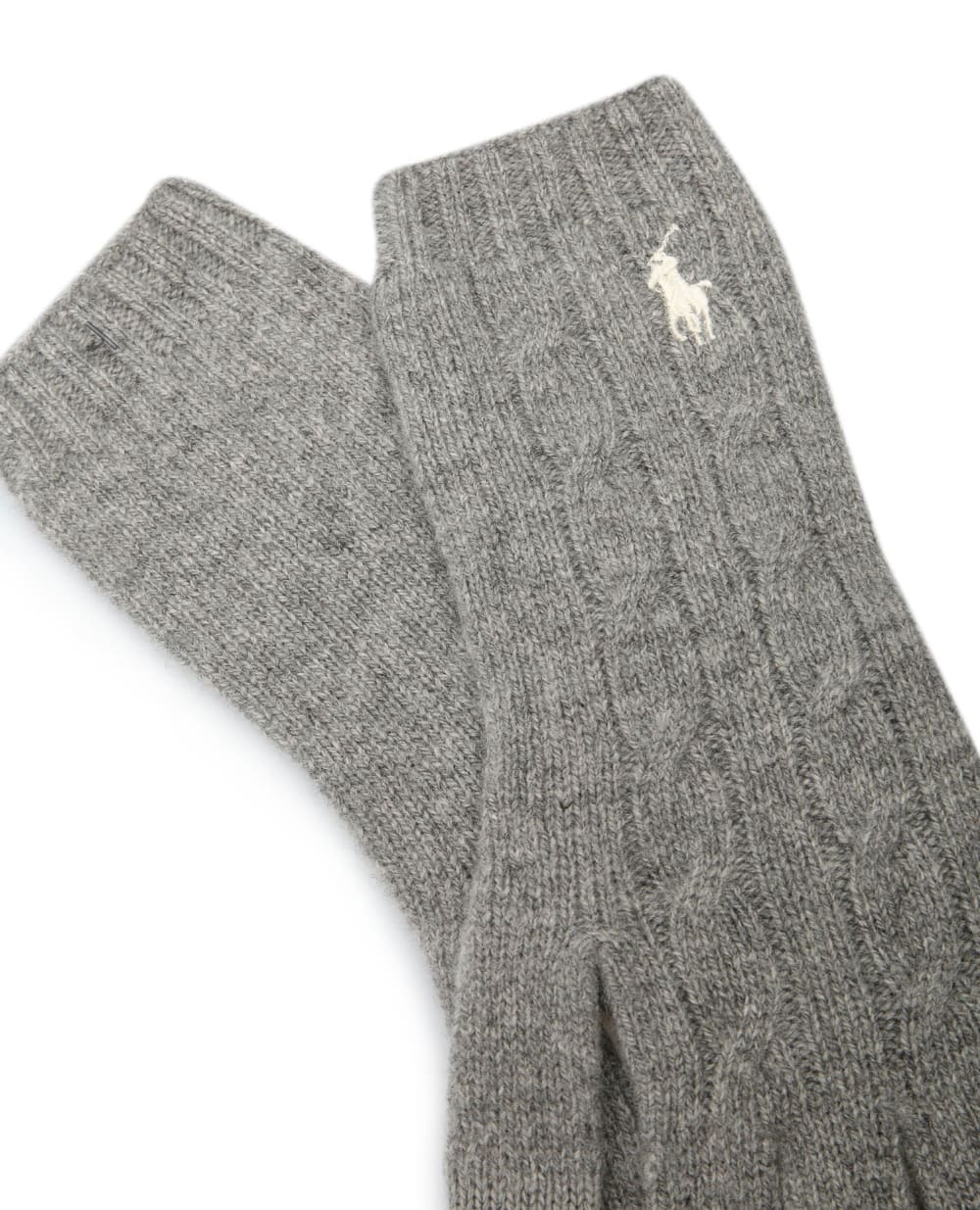 Шерстяные перчатки Polo Ralph Lauren 455823611004, серый цвет • Купить в интернет-магазине Kameron