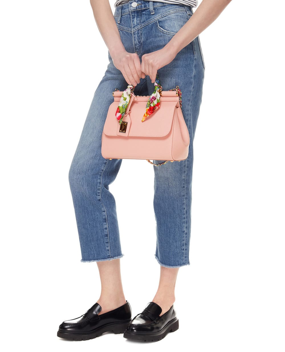 Кожаная сумка Sicily Dolce&Gabbana BB6002-AY153, розовый цвет • Купить в интернет-магазине Kameron