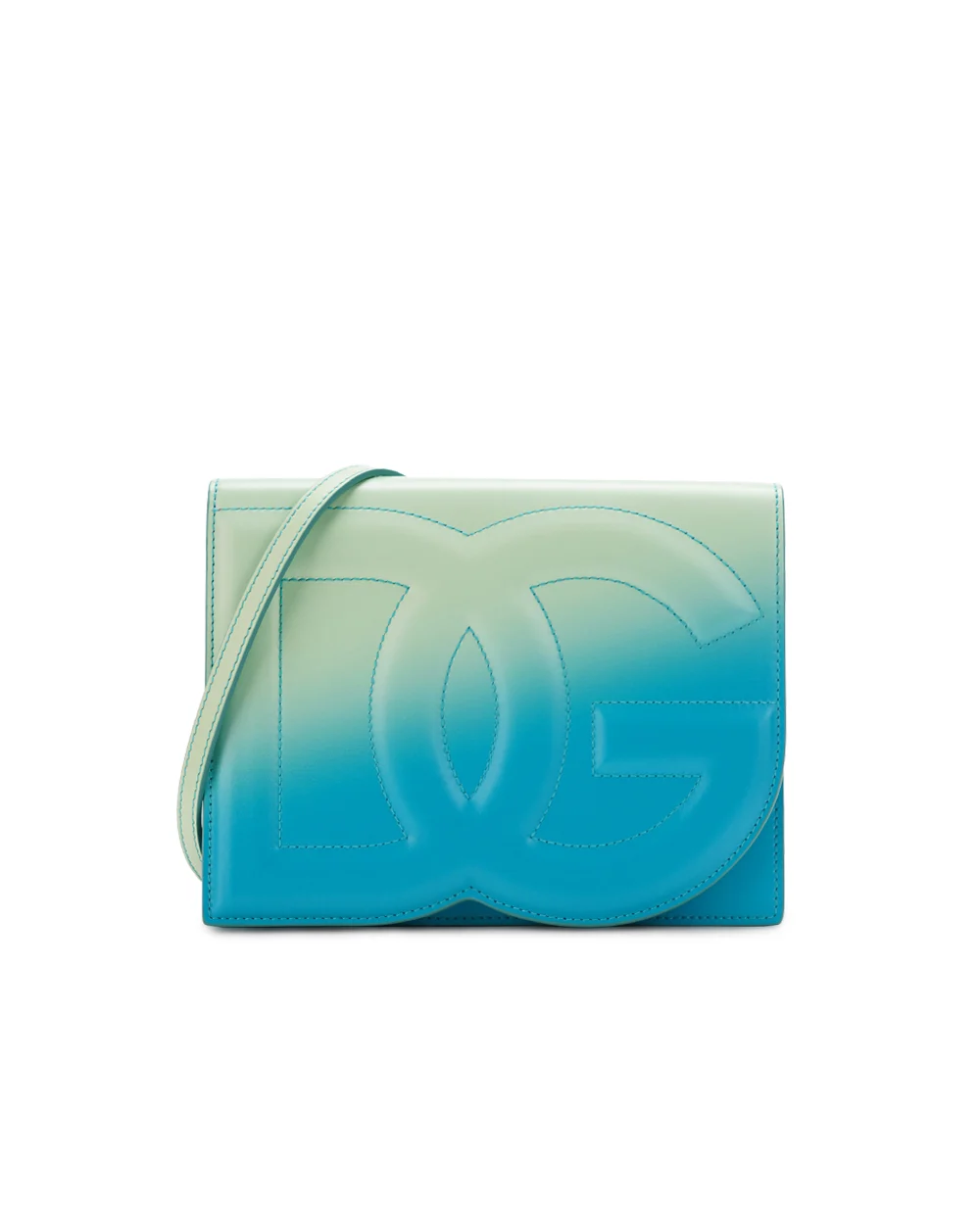 Кожаная сумка DG Logo Dolce&Gabbana BB7287-AS204, бирюзовый цвет • Купить в интернет-магазине Kameron