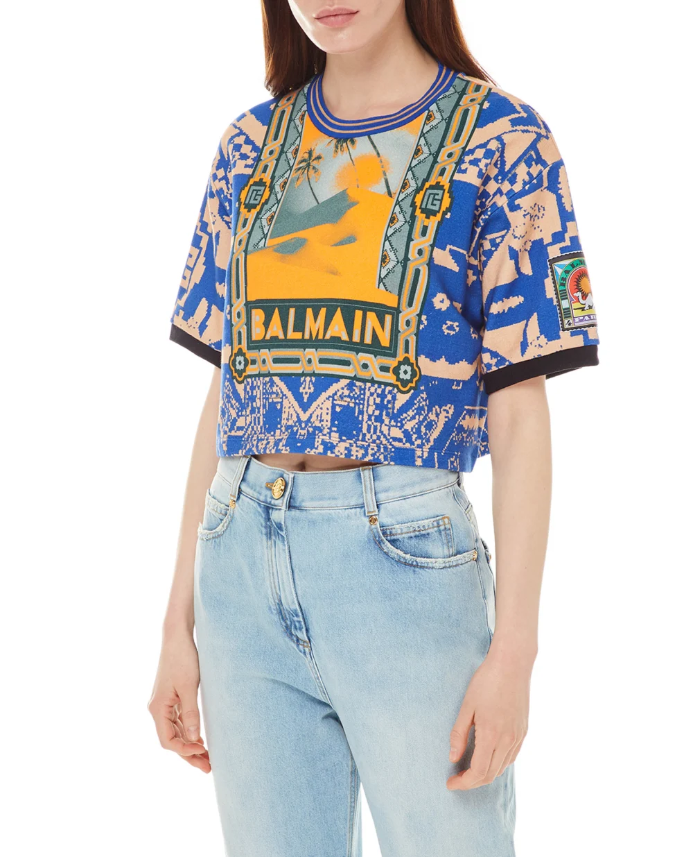Футболка Balmain XF1EE020GB30, разноцветный цвет • Купить в интернет-магазине Kameron