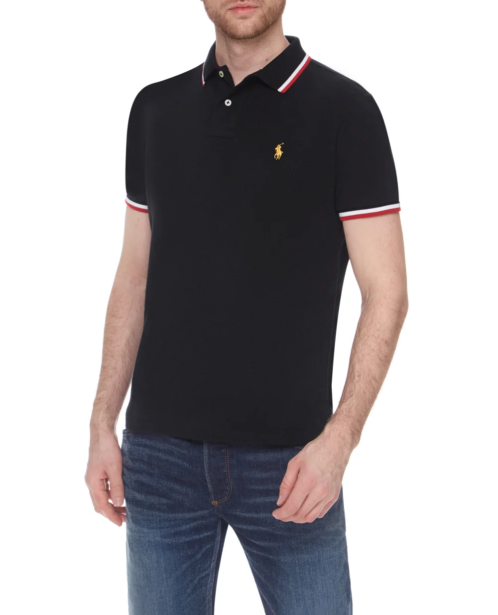 Поло Polo Ralph Lauren 710828369001, черный цвет • Купить в интернет-магазине Kameron