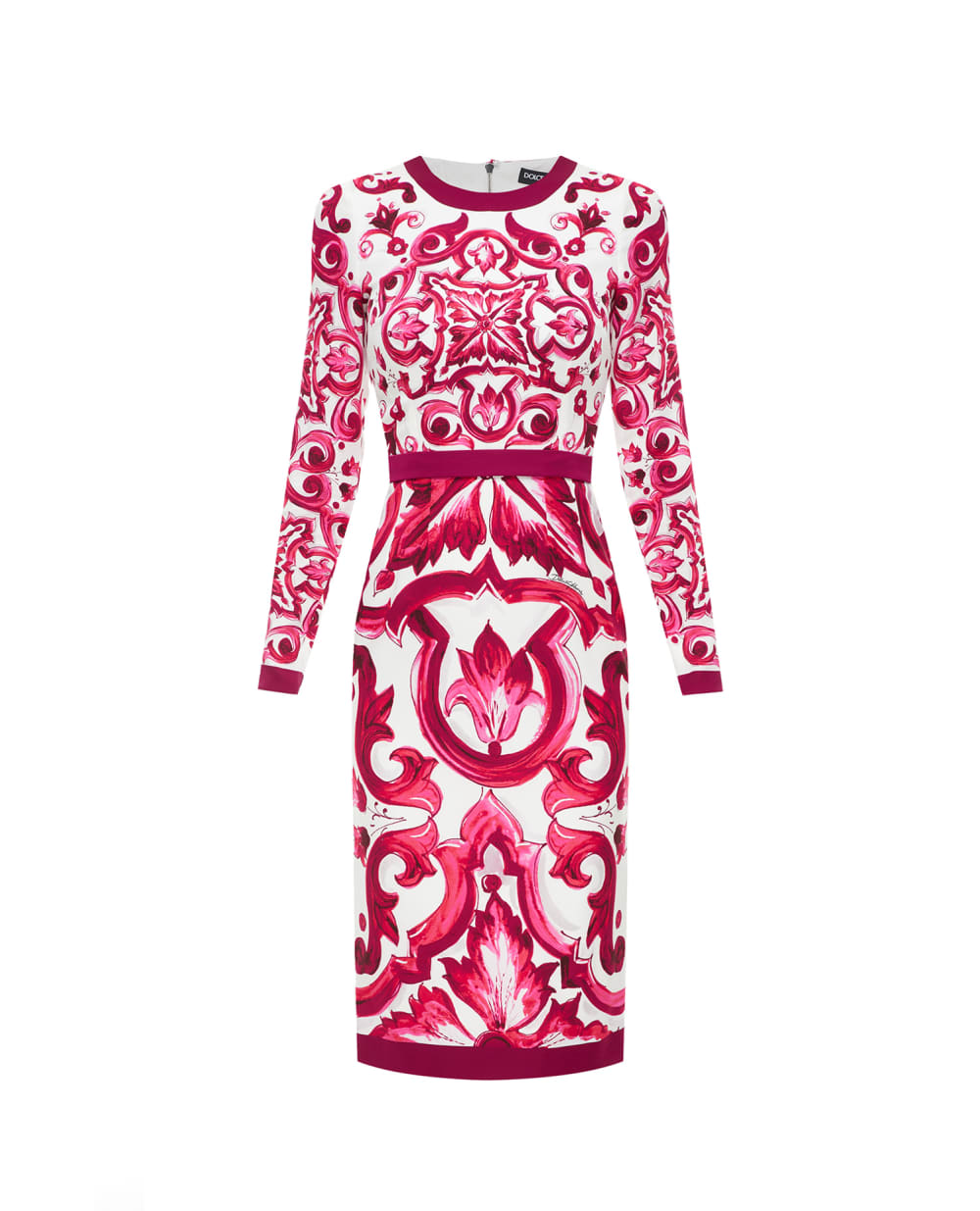 Шелковое платье Dolce&Gabbana F6ZJ7T-HPABK, белый цвет • Купить в интернет-магазине Kameron