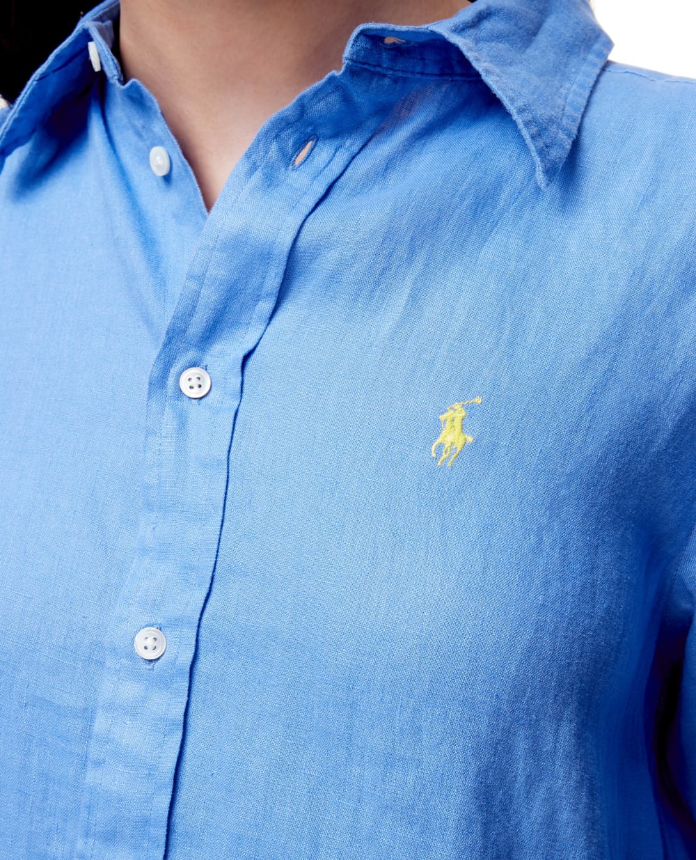 Льняная рубашка Polo Ralph Lauren 211827658010, синий цвет • Купить в интернет-магазине Kameron