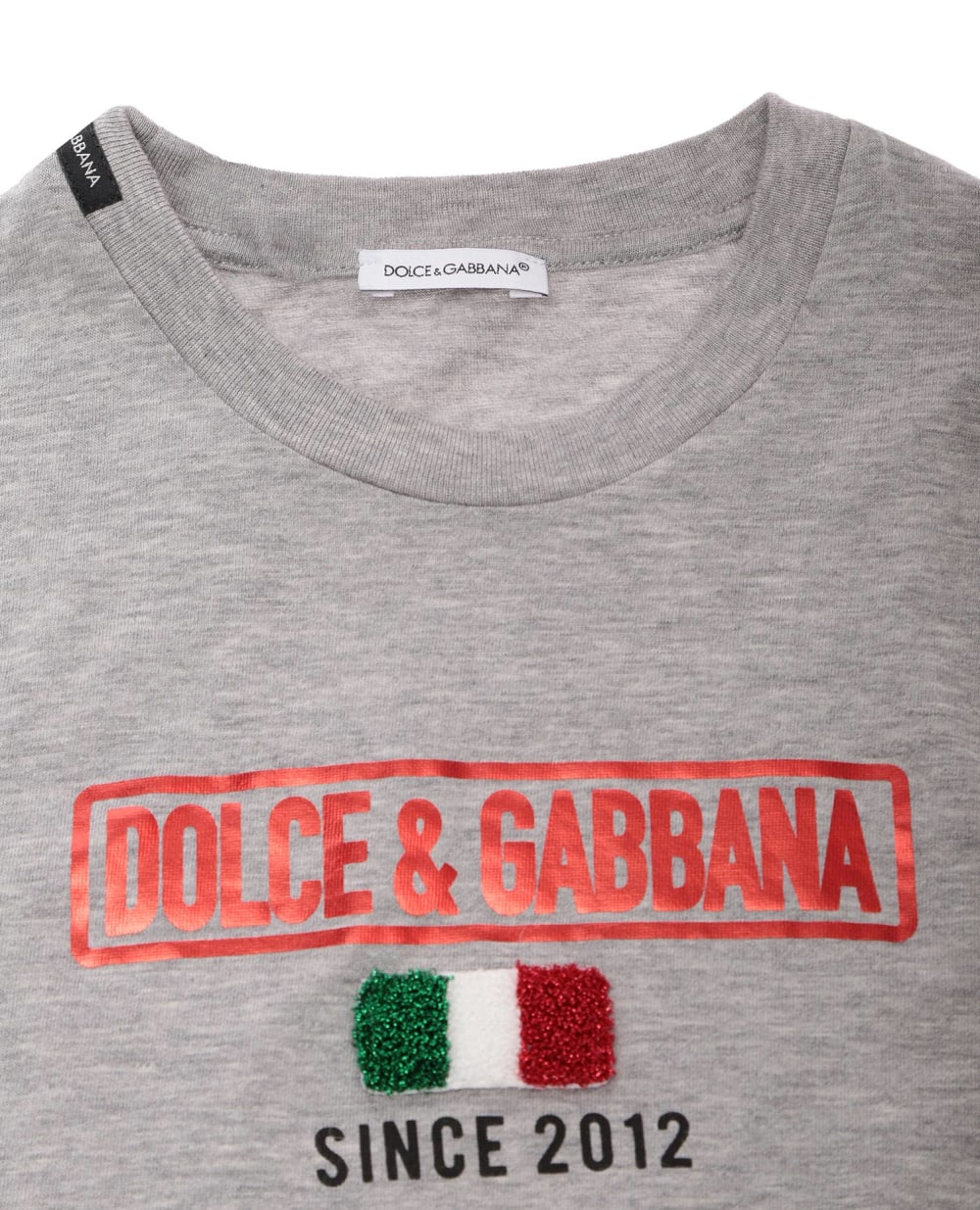 Детская футболка Dolce&Gabbana Kids L5JT9Z-G7TBQ-S, серый цвет • Купить в интернет-магазине Kameron