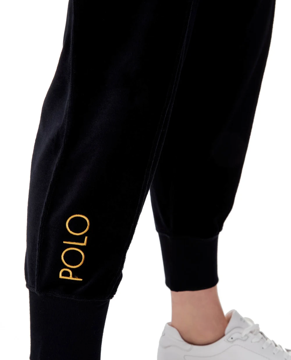 Велюровые спортивные брюки Polo Ralph Lauren 211857289001, черный цвет • Купить в интернет-магазине Kameron