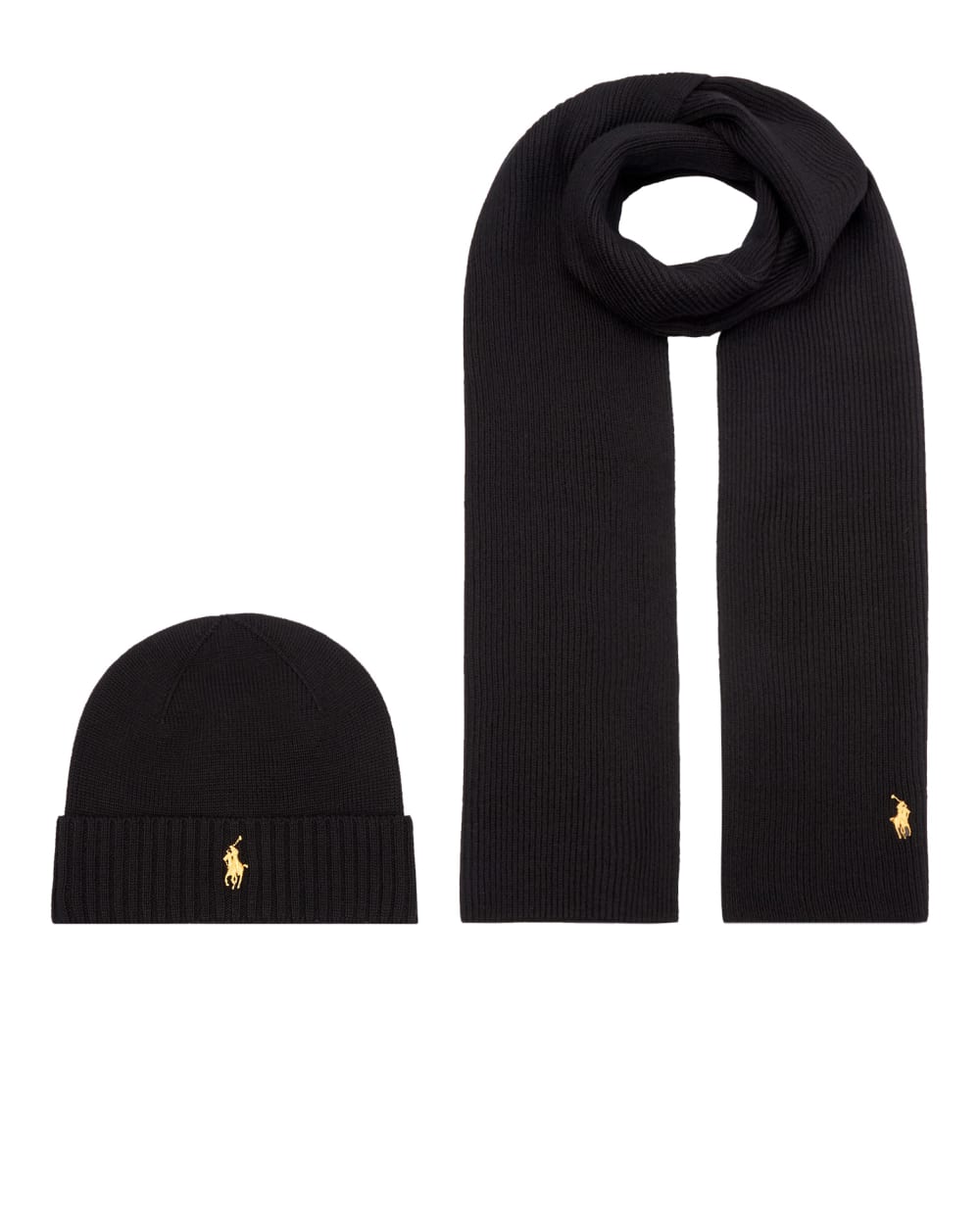 Подарочный набор (шапка, шарф) Polo Ralph Lauren 710814853006, черный цвет • Купить в интернет-магазине Kameron