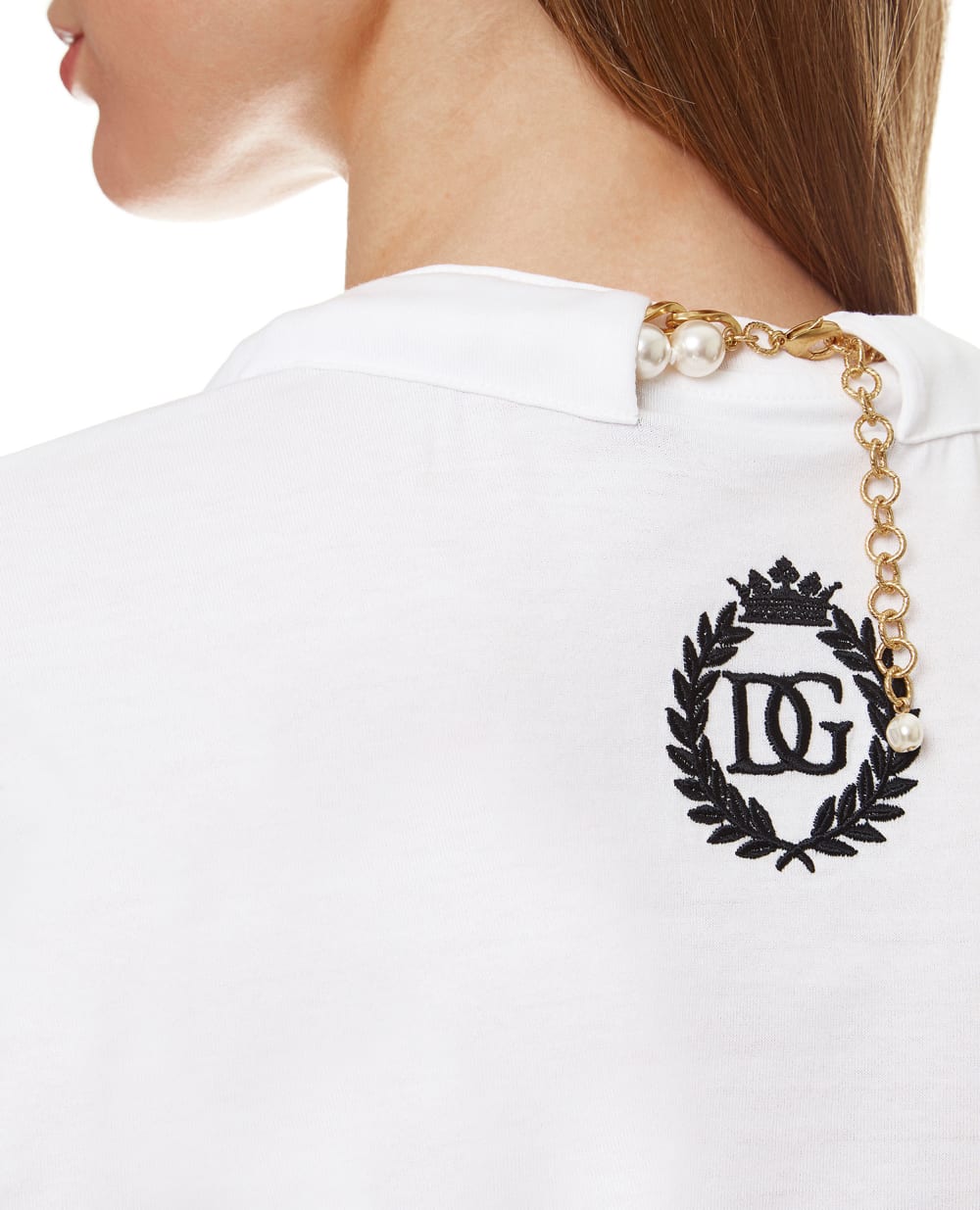 Футболка Dolce&Gabbana F8M43Z-G7XGE, белый цвет • Купить в интернет-магазине Kameron