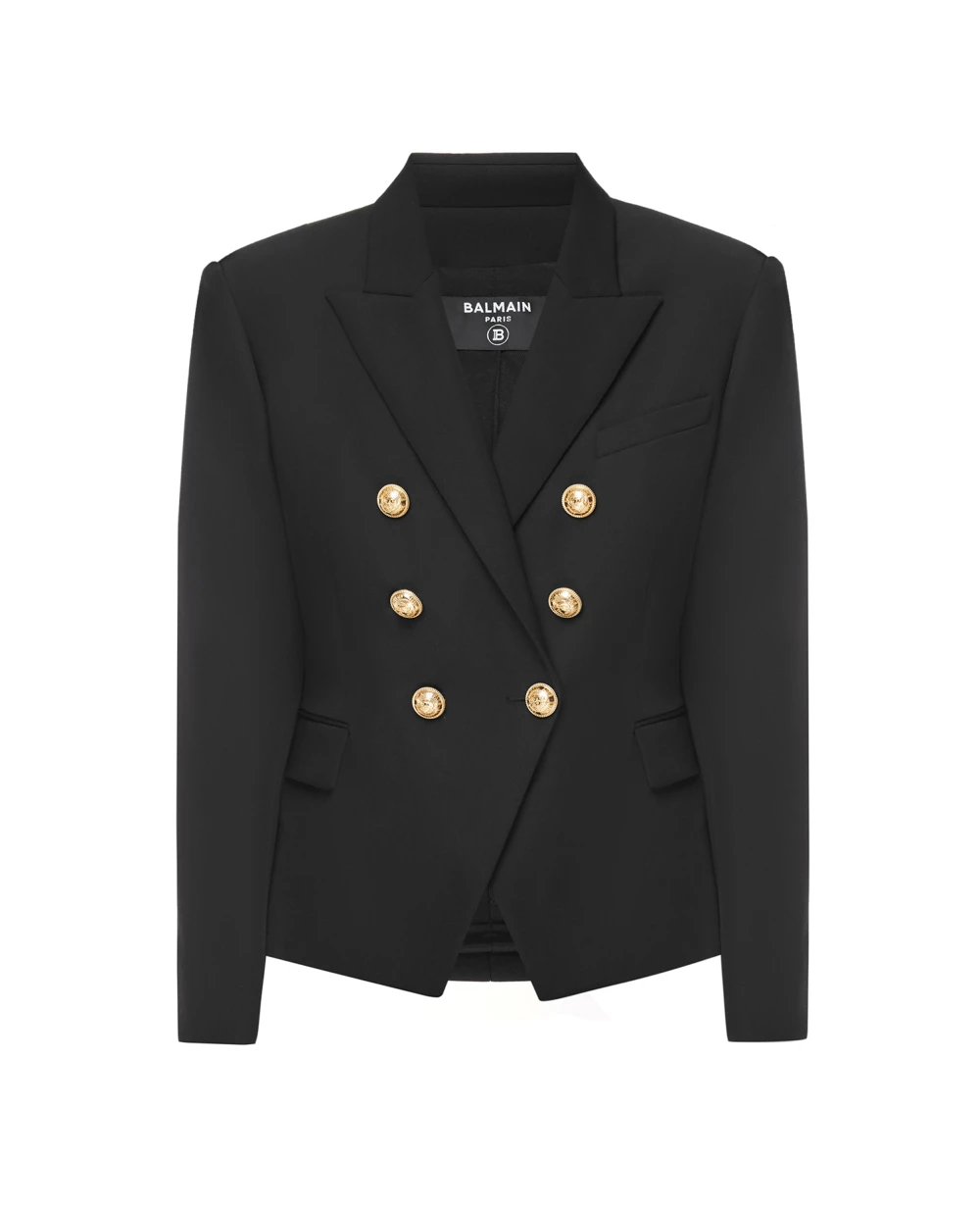 Вовняний жакет Balmain WF1SG000167L, чорний колір • Купити в інтернет-магазині Kameron