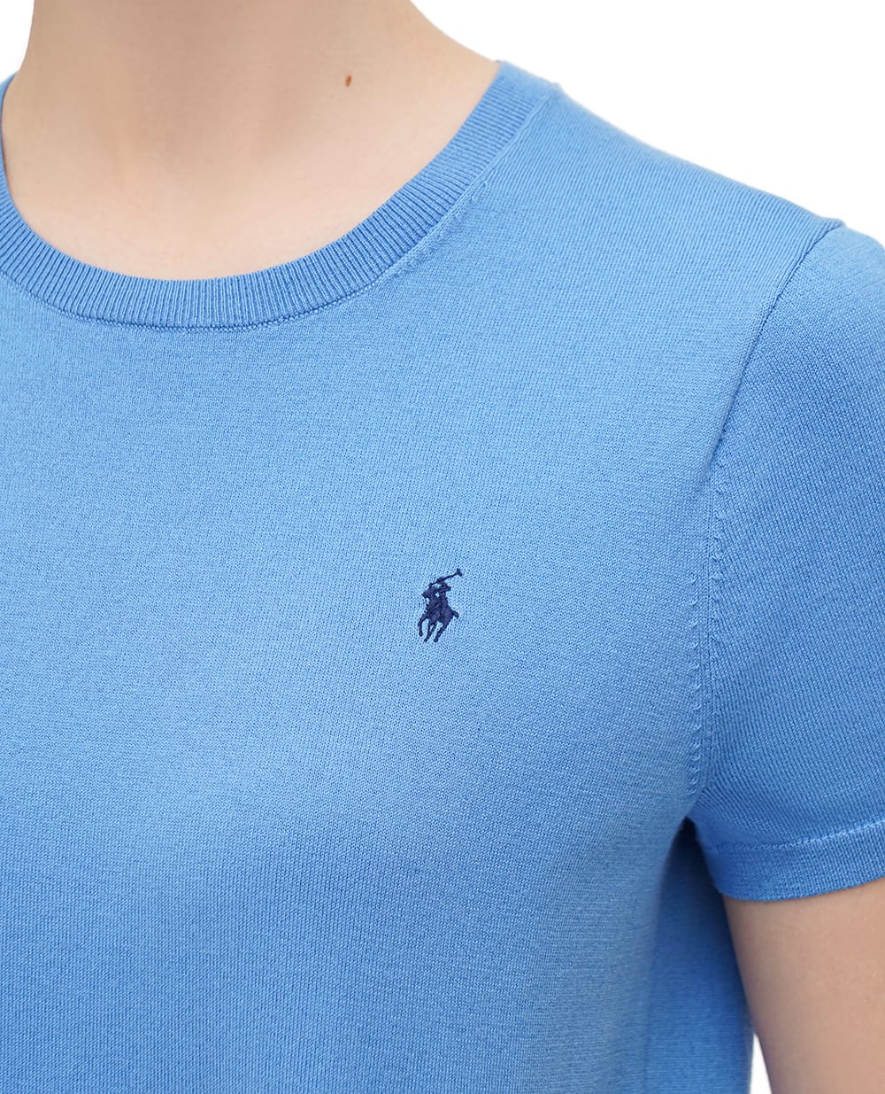 Джемпер с короткими рукавами Polo Ralph Lauren 211891673017, голубой цвет • Купить в интернет-магазине Kameron