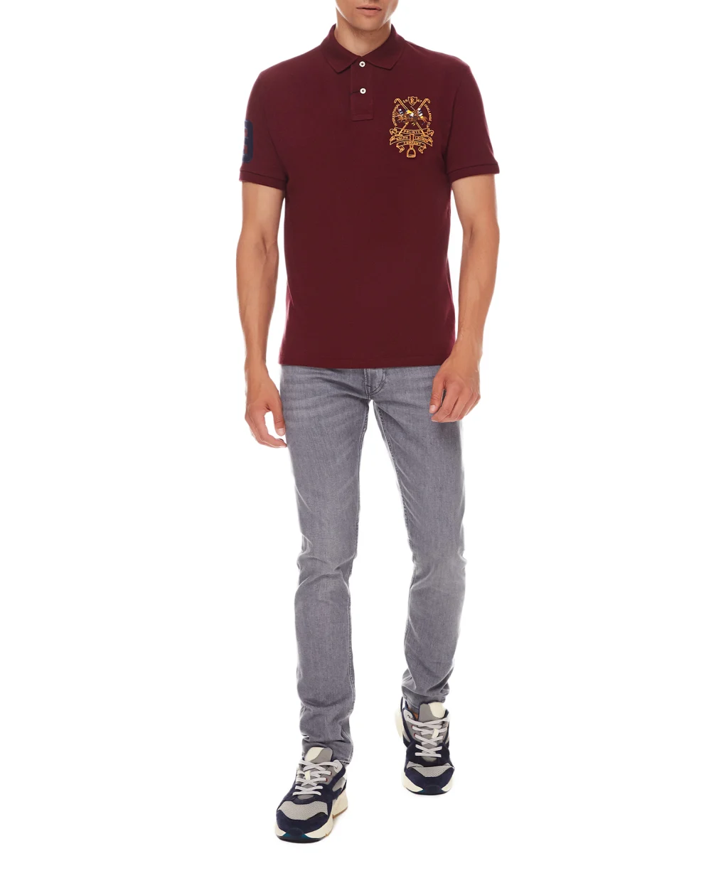 Поло Polo Ralph Lauren 710850303001, бордовый цвет • Купить в интернет-магазине Kameron