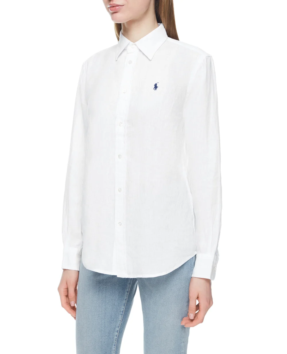 Льняная рубашка Polo Ralph Lauren 211827658005, белый цвет • Купить в интернет-магазине Kameron