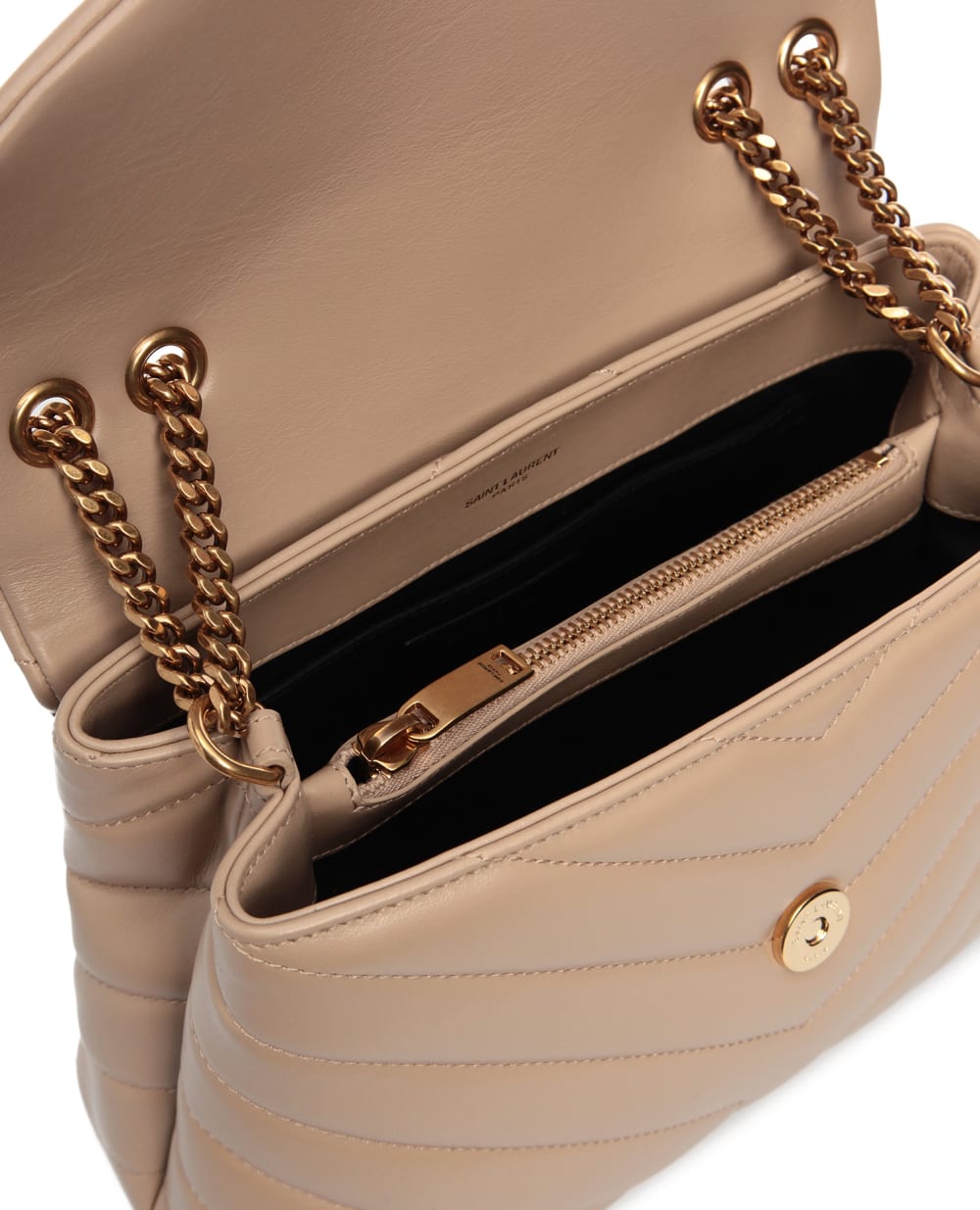 Кожаная сумка Loulou Small Saint Laurent 494699-DV727-, розовый цвет • Купить в интернет-магазине Kameron