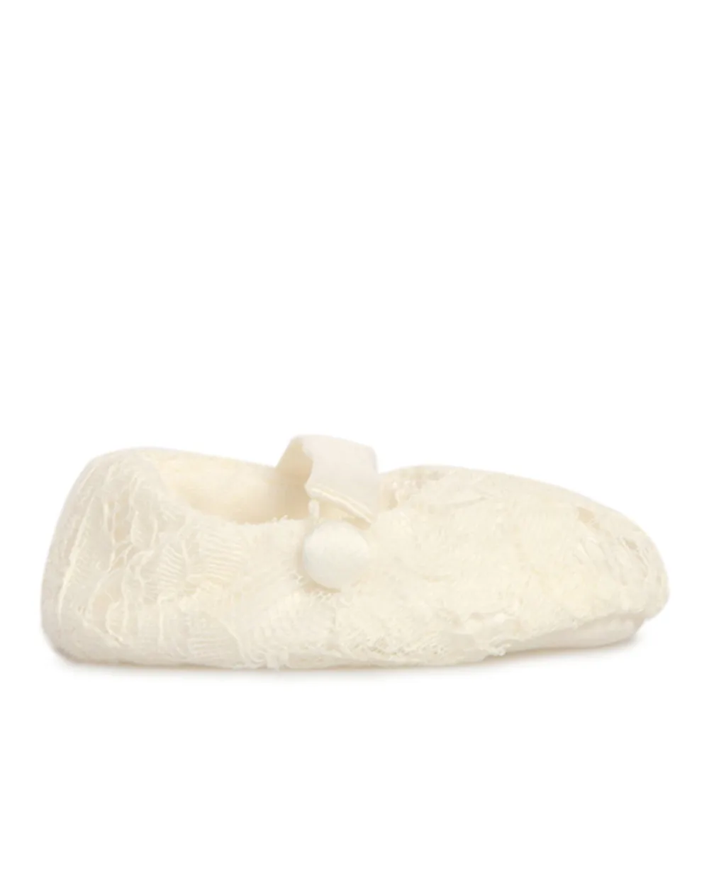 Детские жаккардовые пинетки Dolce&Gabbana Kids L0EGC1-LA086-, белый цвет • Купить в интернет-магазине Kameron