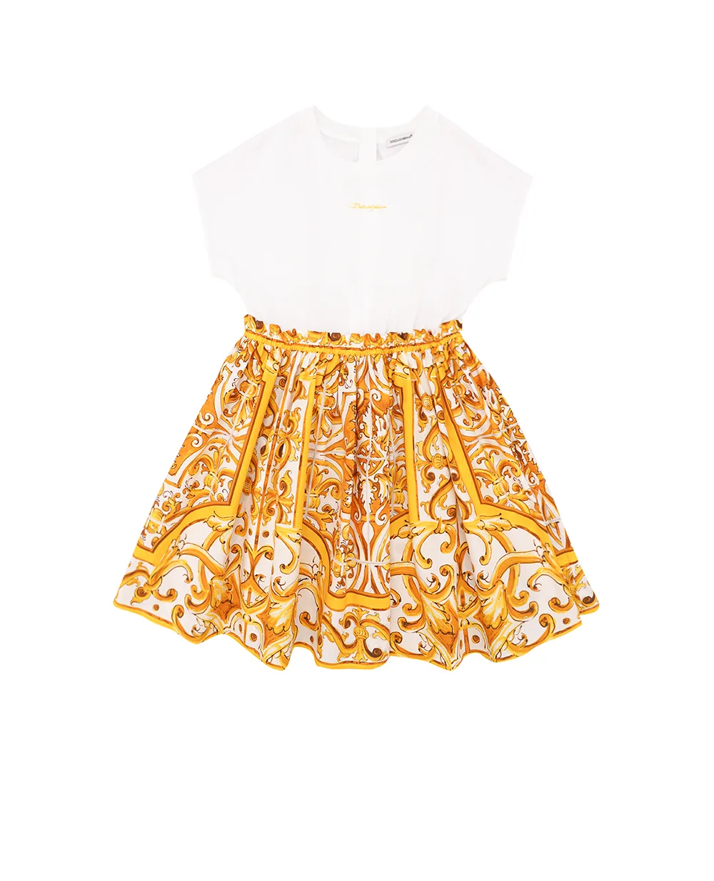 Детское платье Dolce&Gabbana Kids L5JD9A-G7NRJ-S, белый цвет • Купить в интернет-магазине Kameron