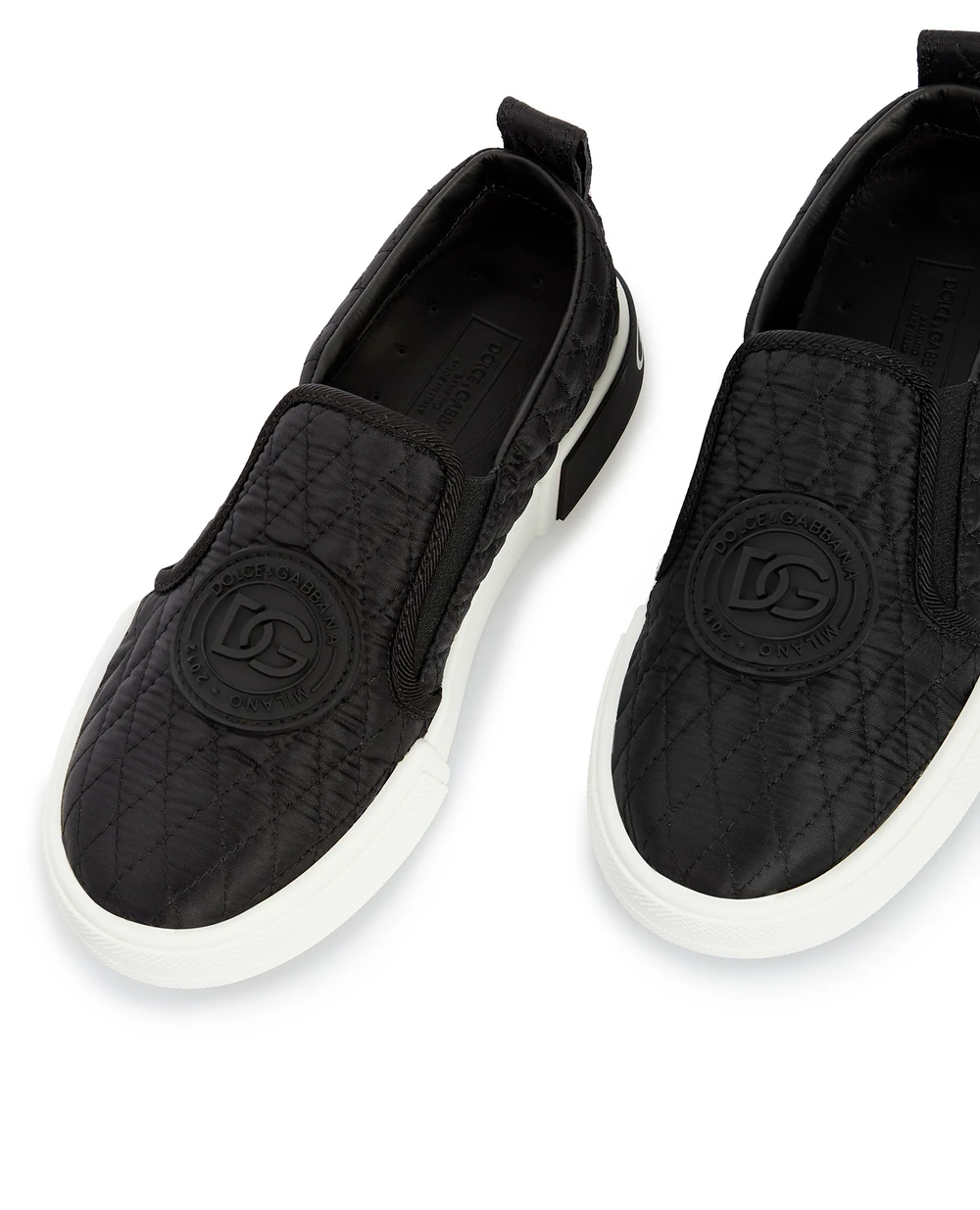 Слипоны Dolce&Gabbana Kids D11041-AQ320-L, черный цвет • Купить в интернет-магазине Kameron