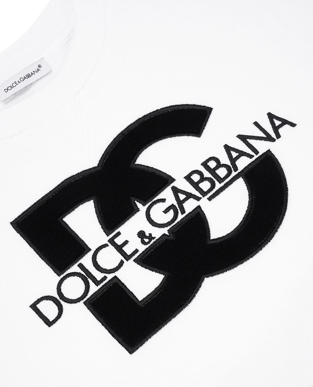 Детский свитшот Dolce&Gabbana Kids L5JWAC-G7L4J-B, белый цвет • Купить в интернет-магазине Kameron