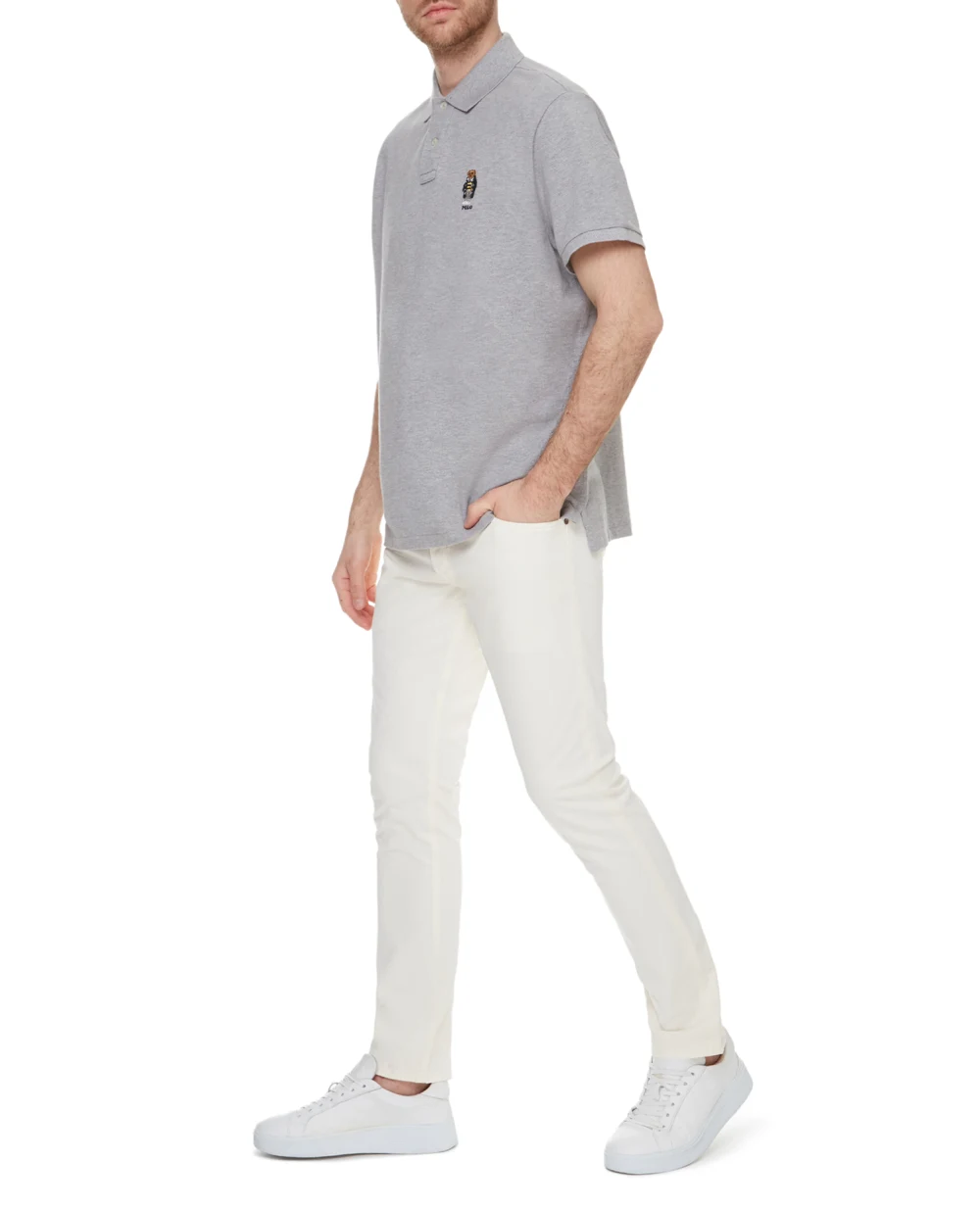 Поло Polo Ralph Lauren 710720848004, серый цвет • Купить в интернет-магазине Kameron
