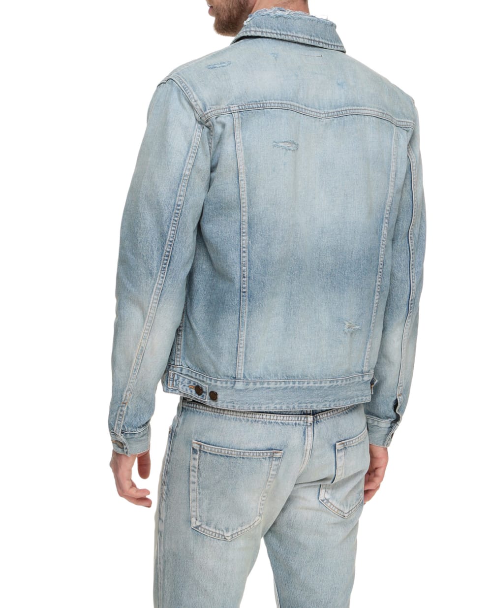 Джинсовая куртка Saint Laurent 627584-Y820L, голубой цвет • Купить в интернет-магазине Kameron