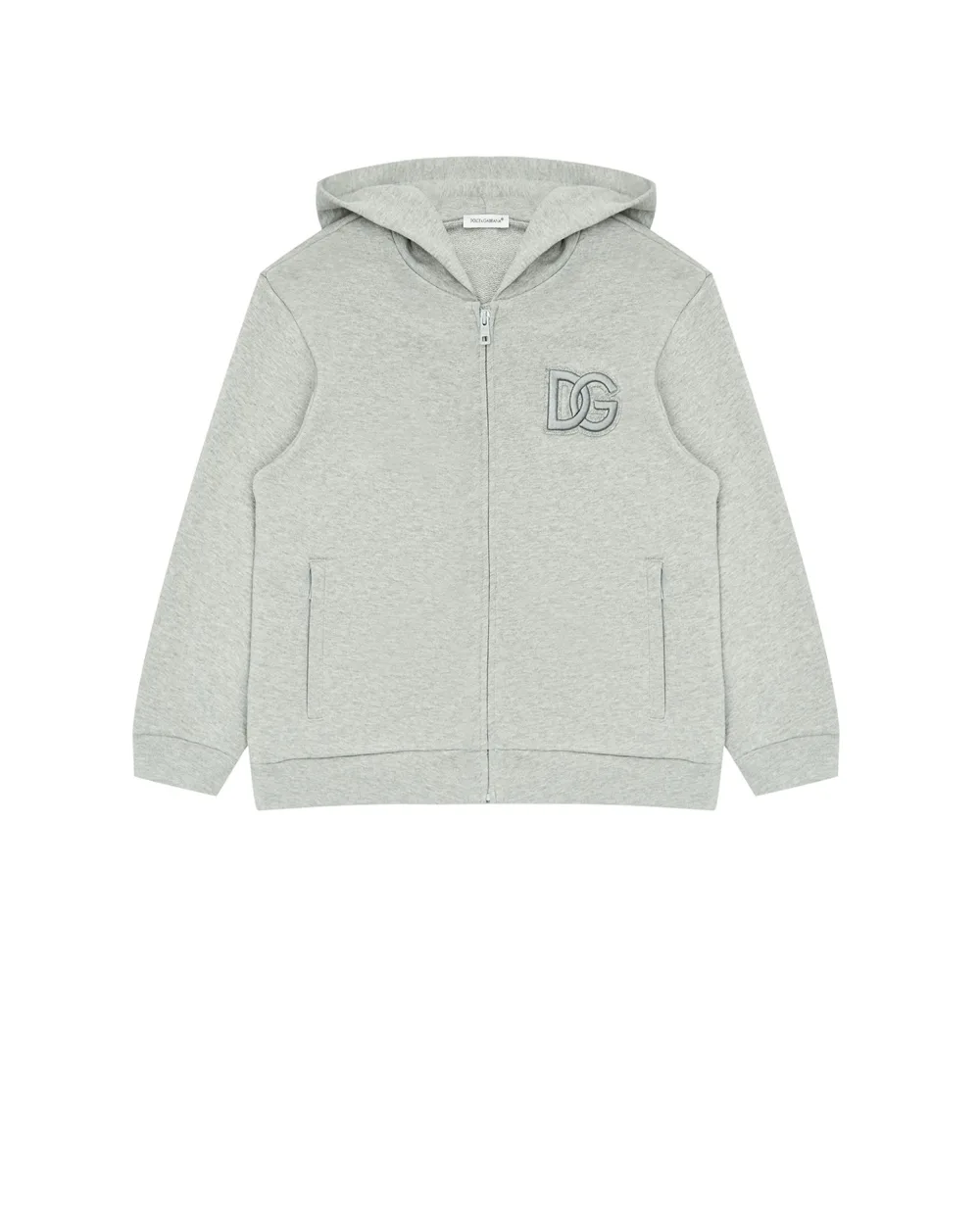 Худи Dolce&Gabbana Kids L4JWBN-G7BDB-S, серый цвет • Купить в интернет-магазине Kameron