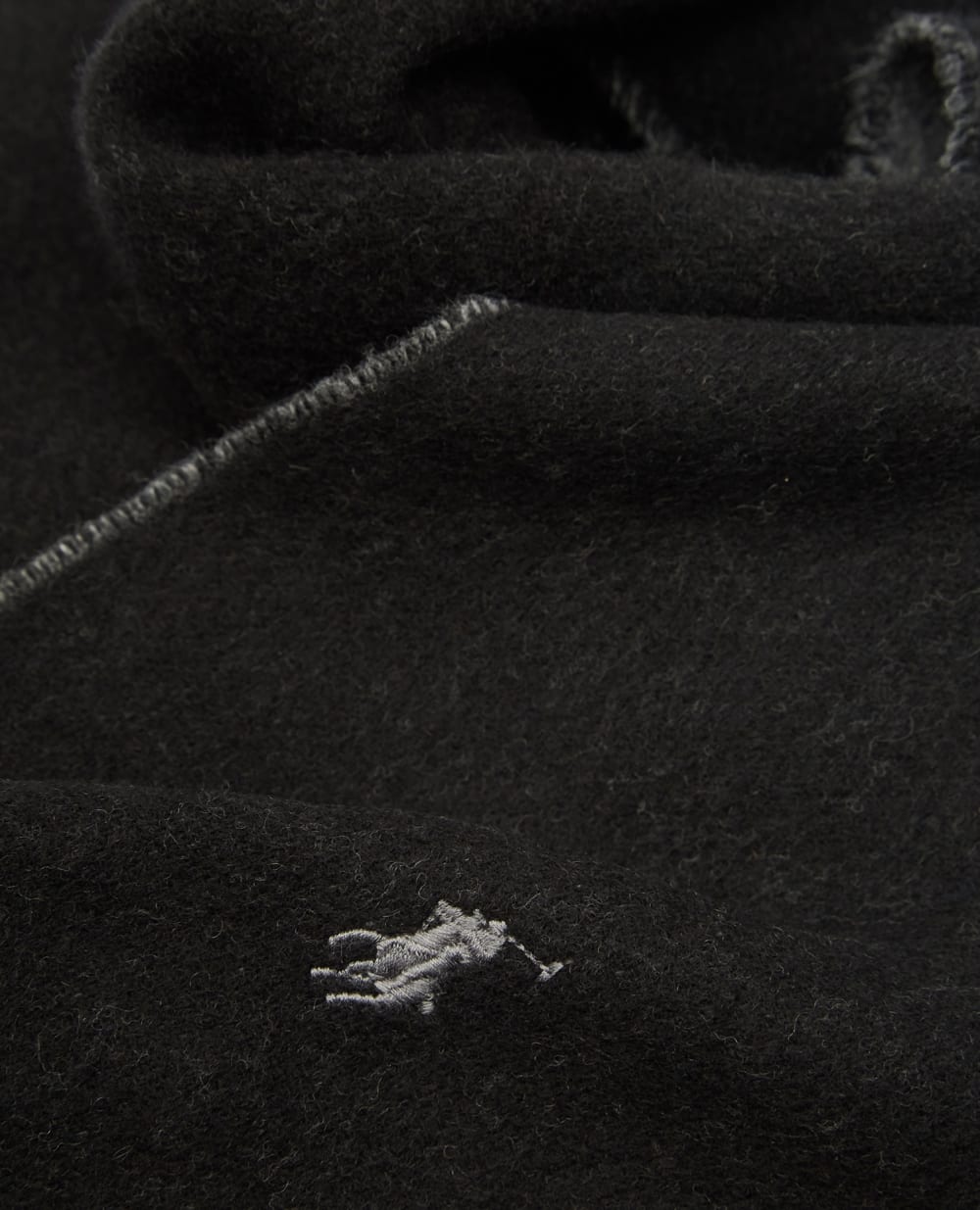 Шерстяной шарф Polo Ralph Lauren 449775966001, черный цвет • Купить в интернет-магазине Kameron