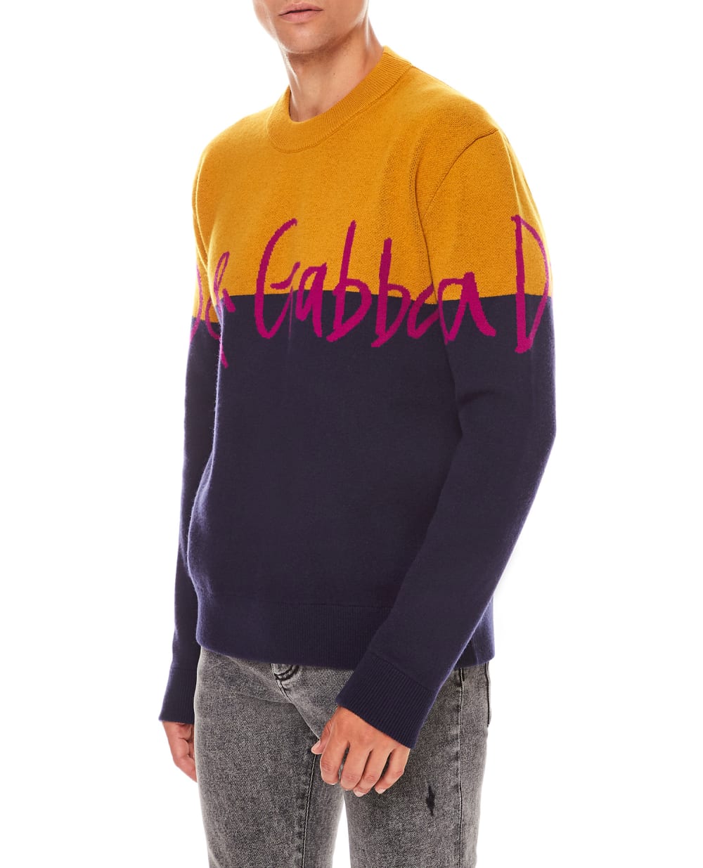 Шерстяной свитер Dolce&Gabbana GXG51T-JBVB5, разноцветный цвет • Купить в интернет-магазине Kameron